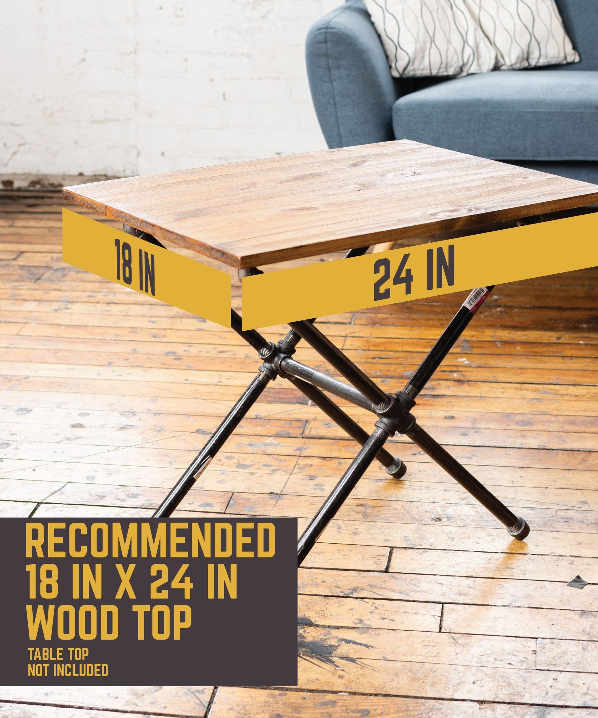 Criss Cross End Table By PIPE DECOR