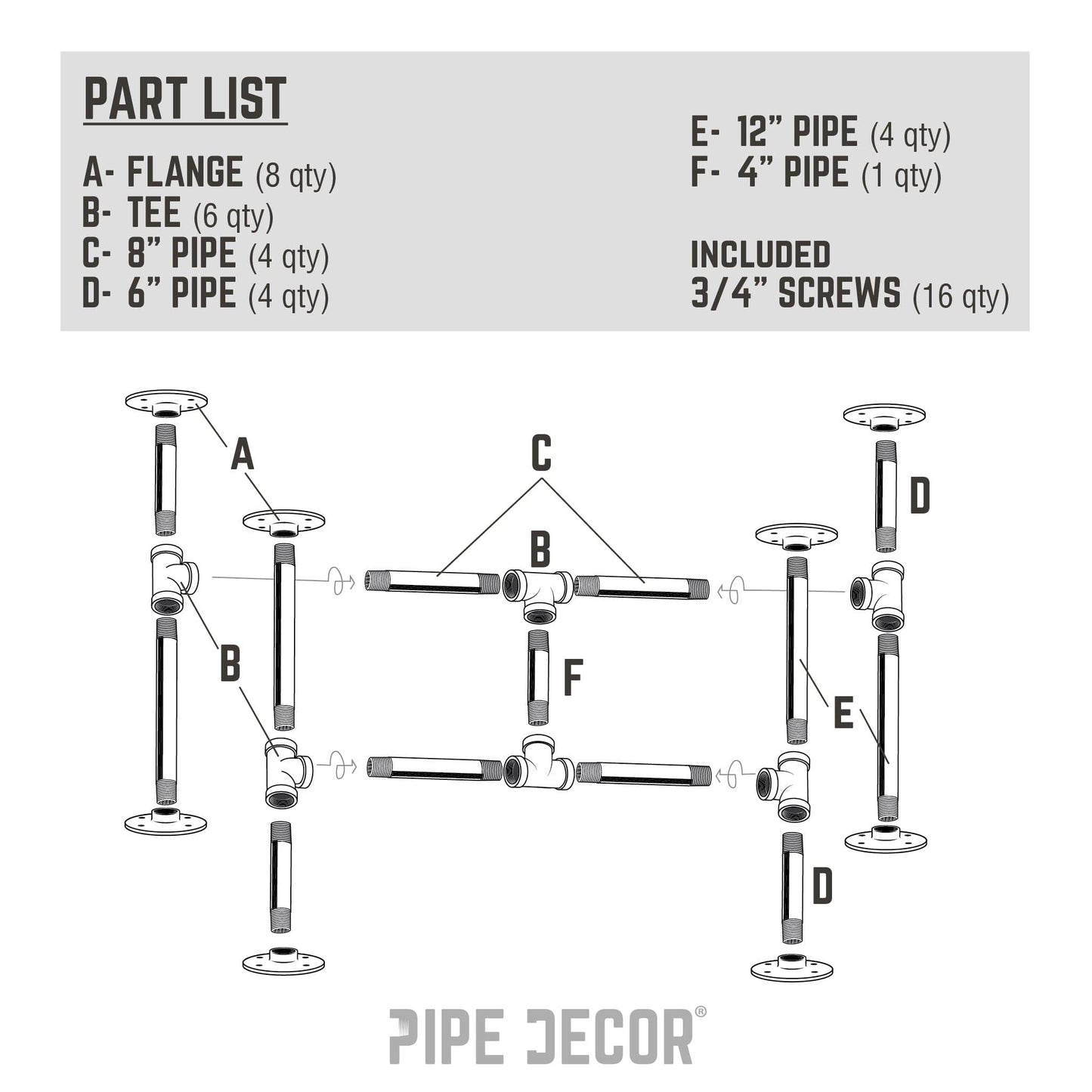 Turnpike End Table By PIPE DECOR