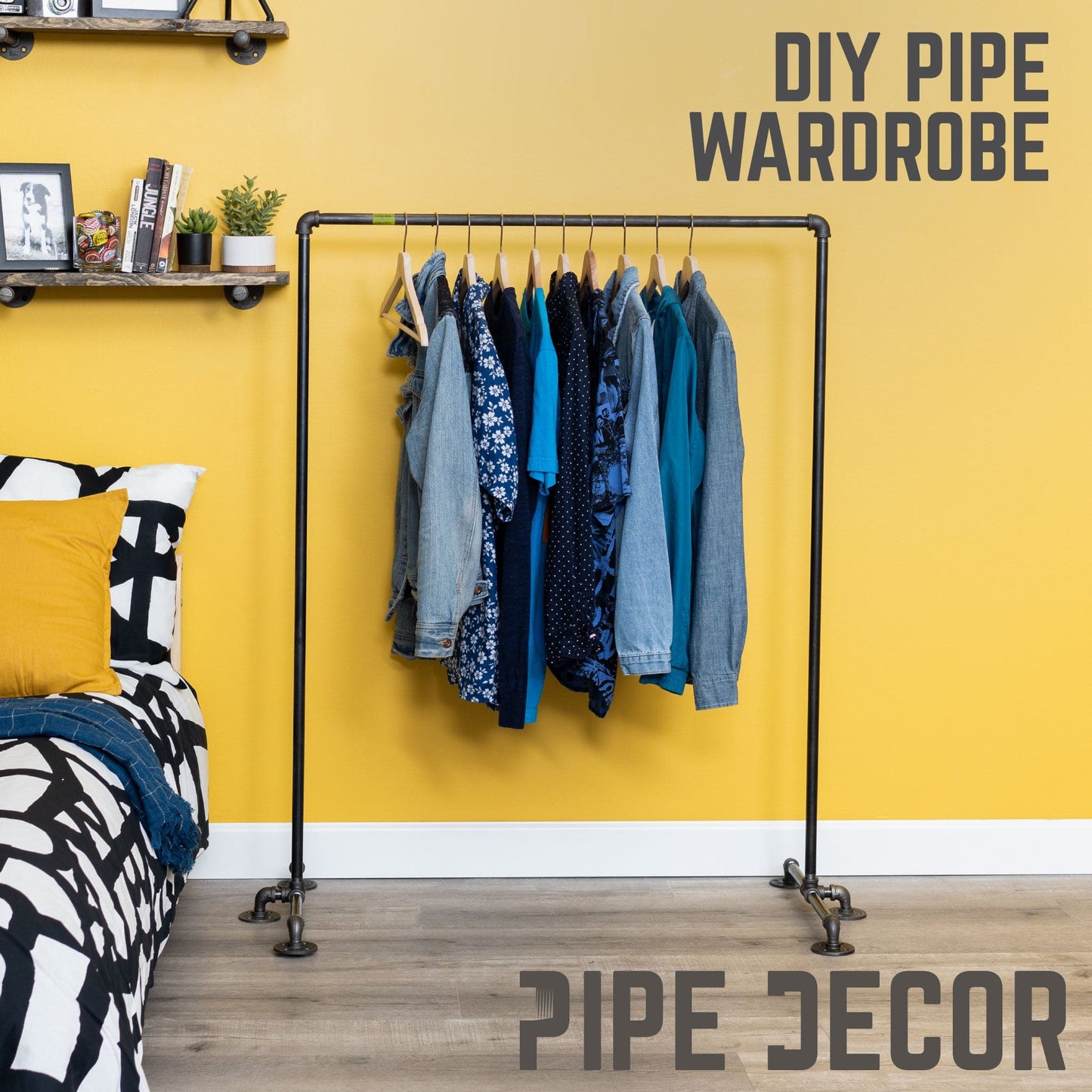 Freestanding Clothing Rack By PIPE DECOR