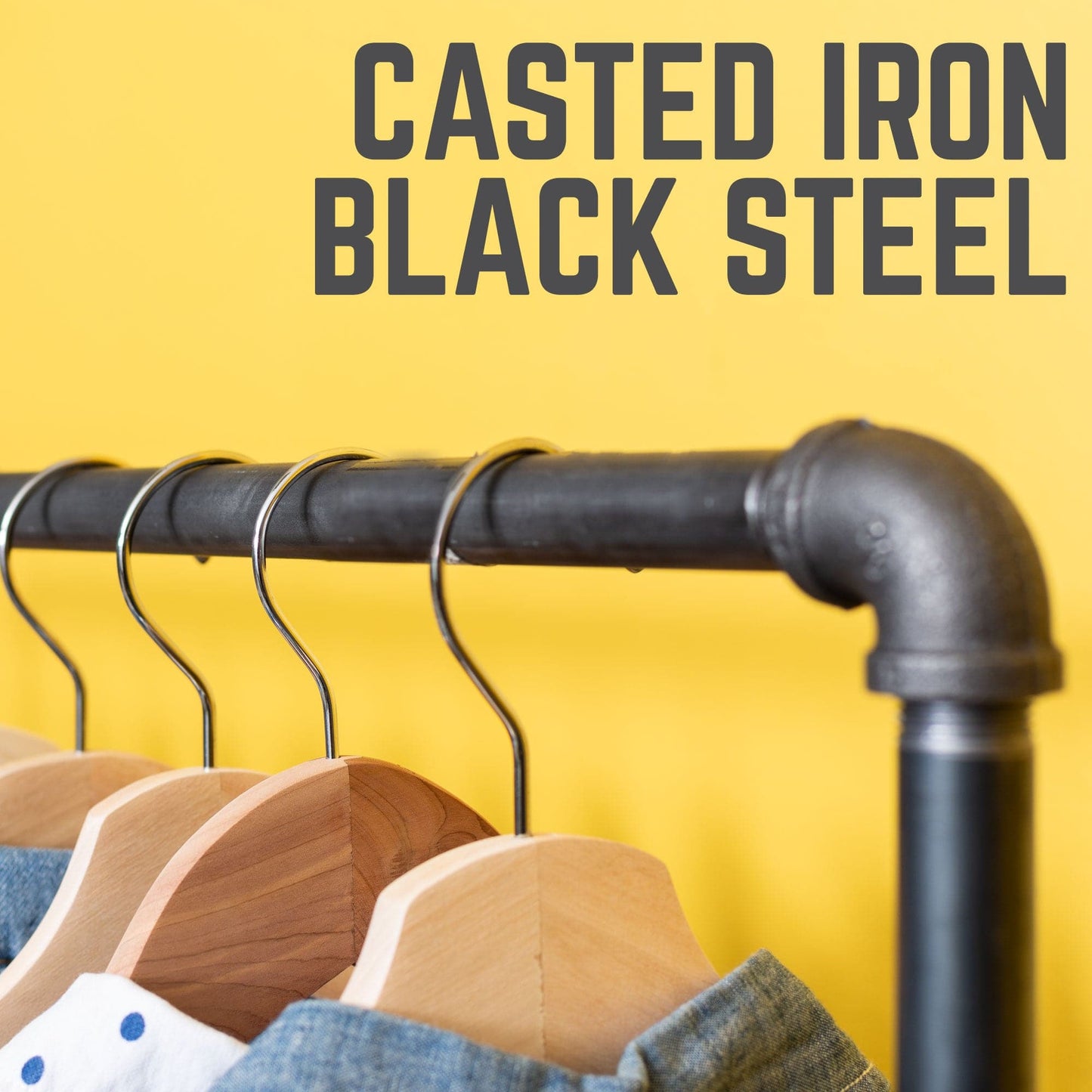 Freestanding Clothing Rack By PIPE DECOR