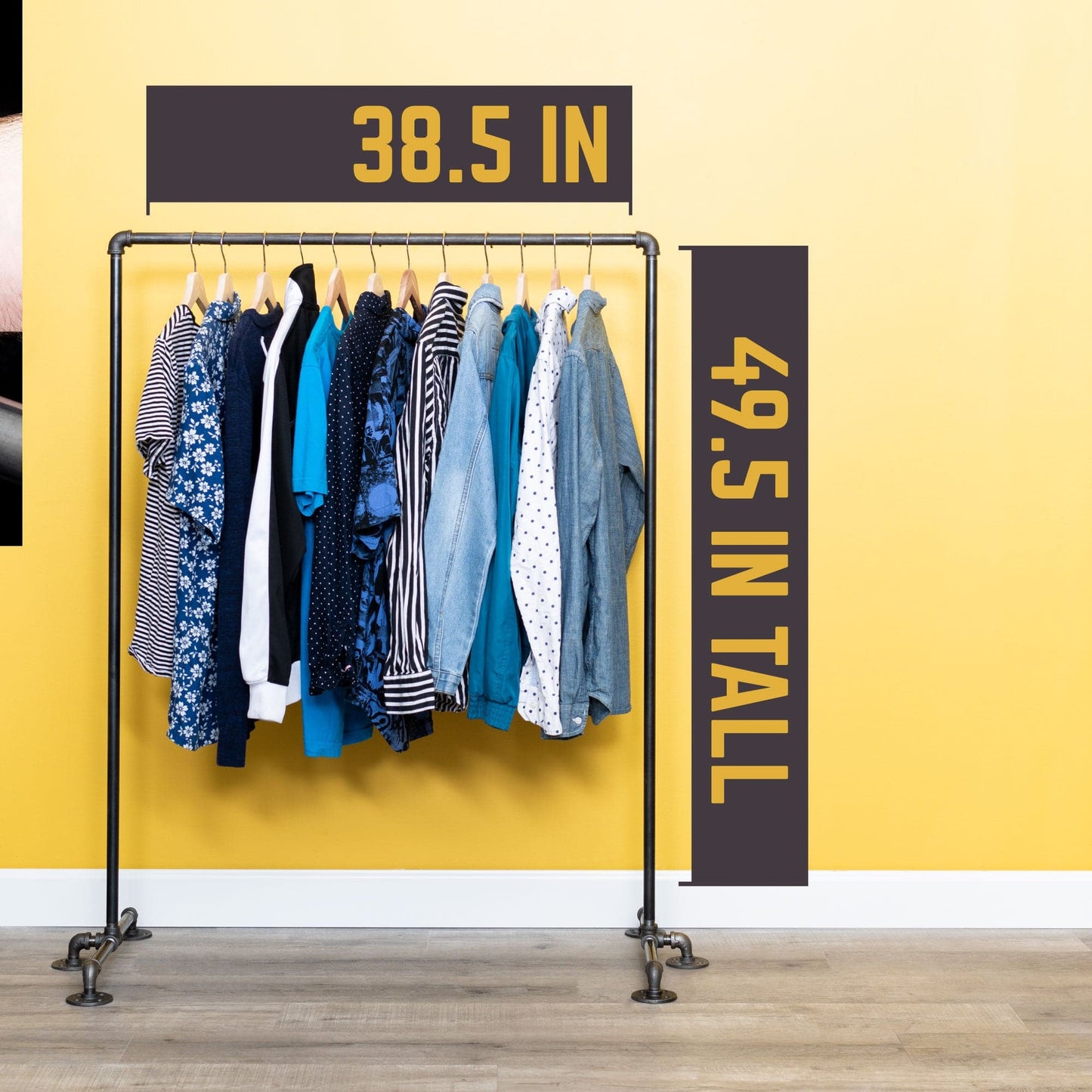 Freestanding Clothing Rack By PIPE DECOR