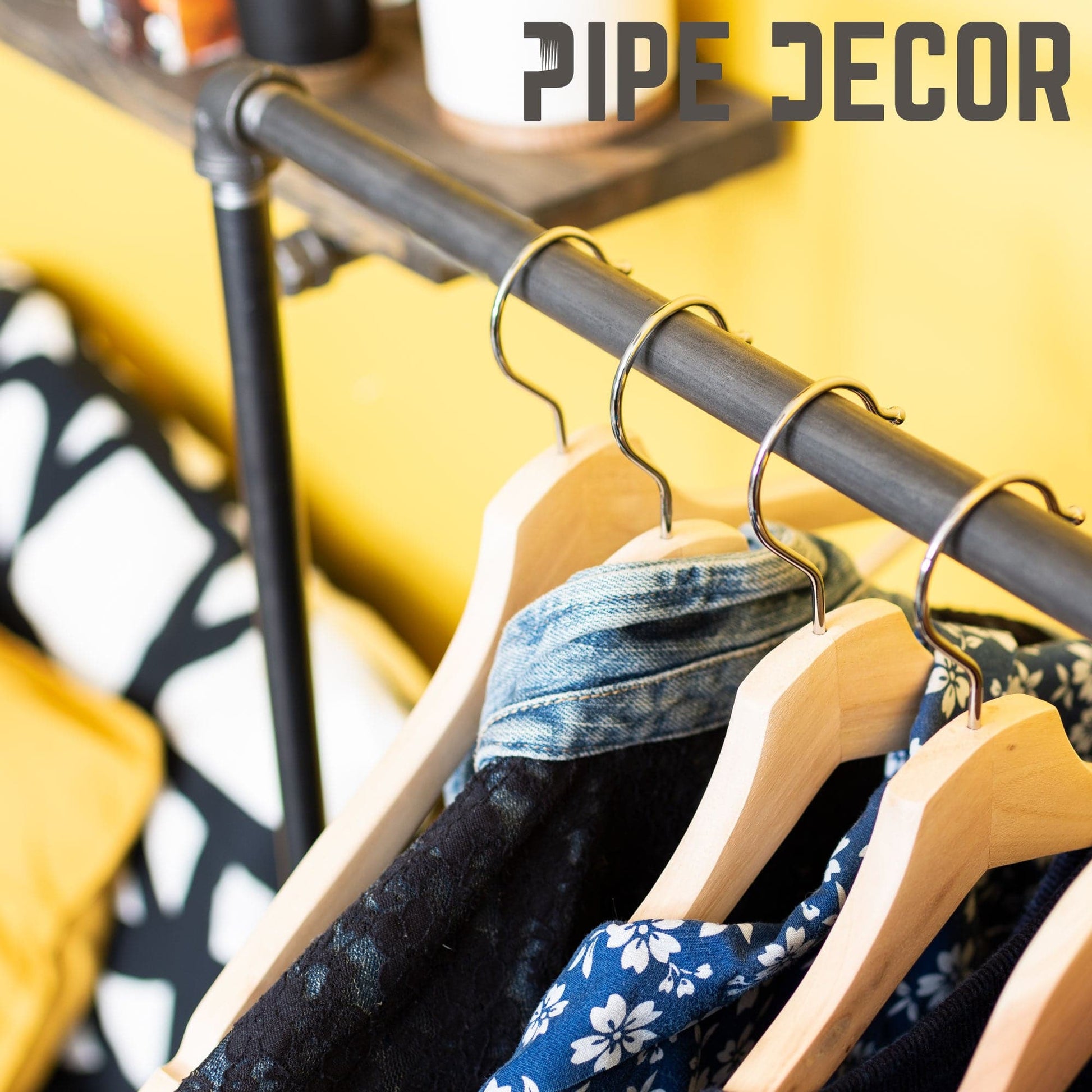 Freestanding Clothing Rack By PIPE DECOR