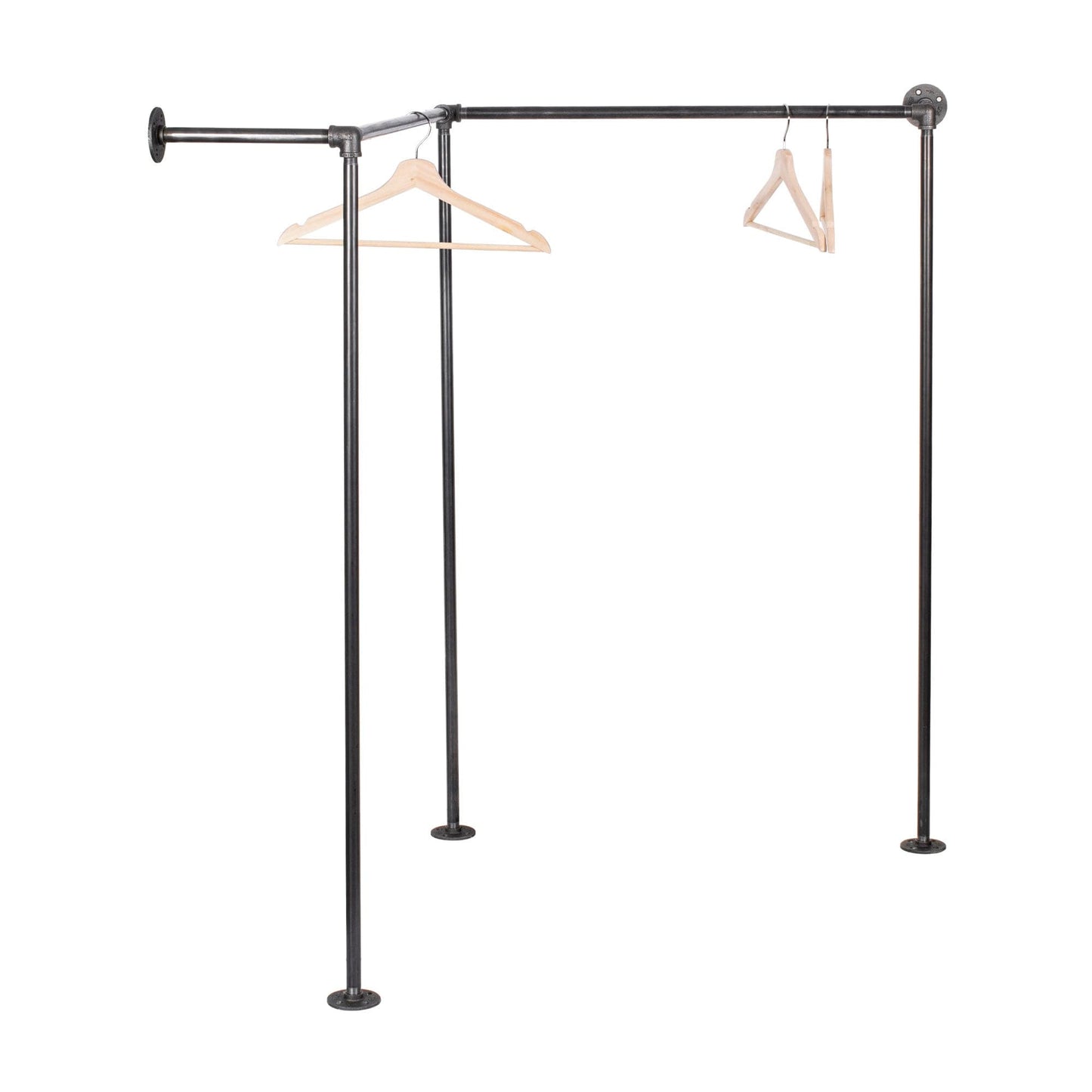 Wall And Floor Mounted Clothing Rack By PIPE DECOR