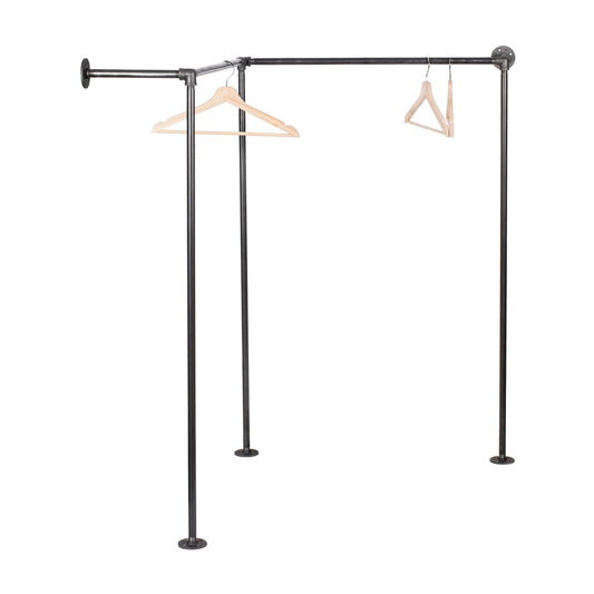 Wall And Floor Mounted Clothing Rack By PIPE DECOR