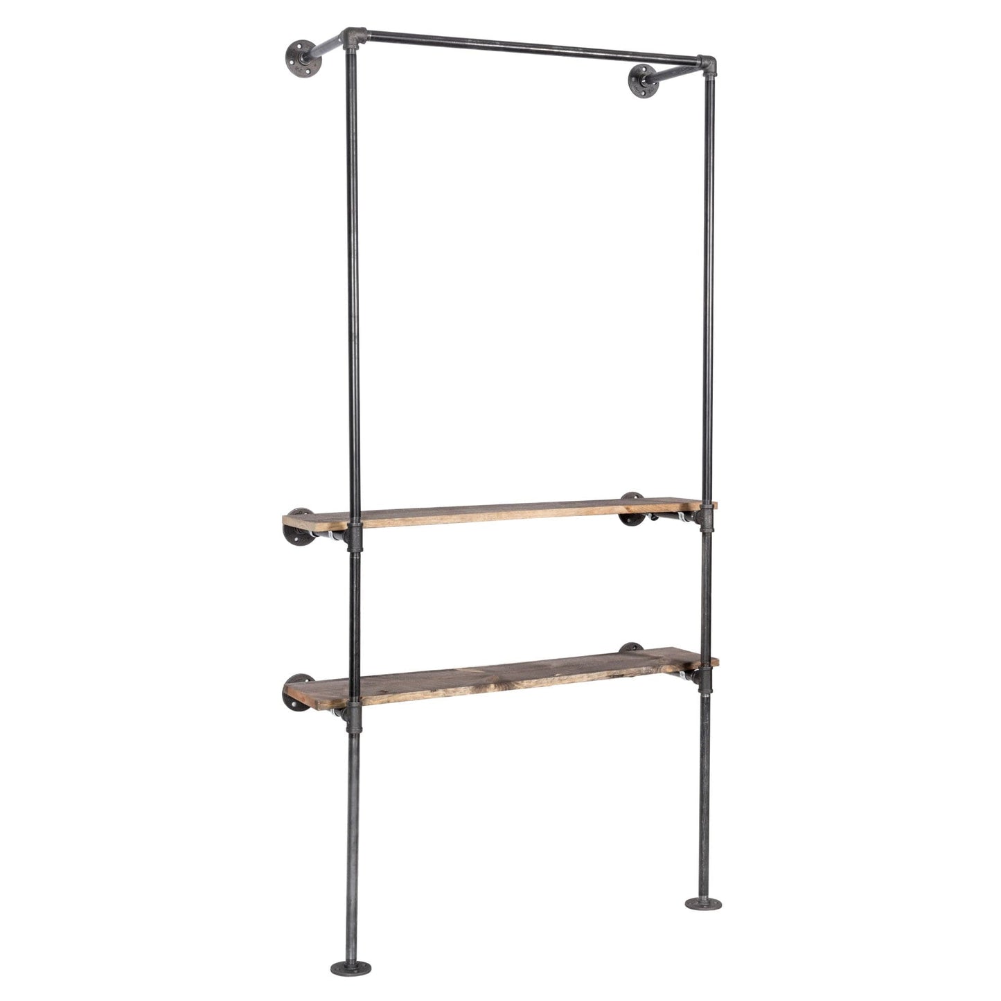 2 Shelf-Wall Mounted Clothing Rack