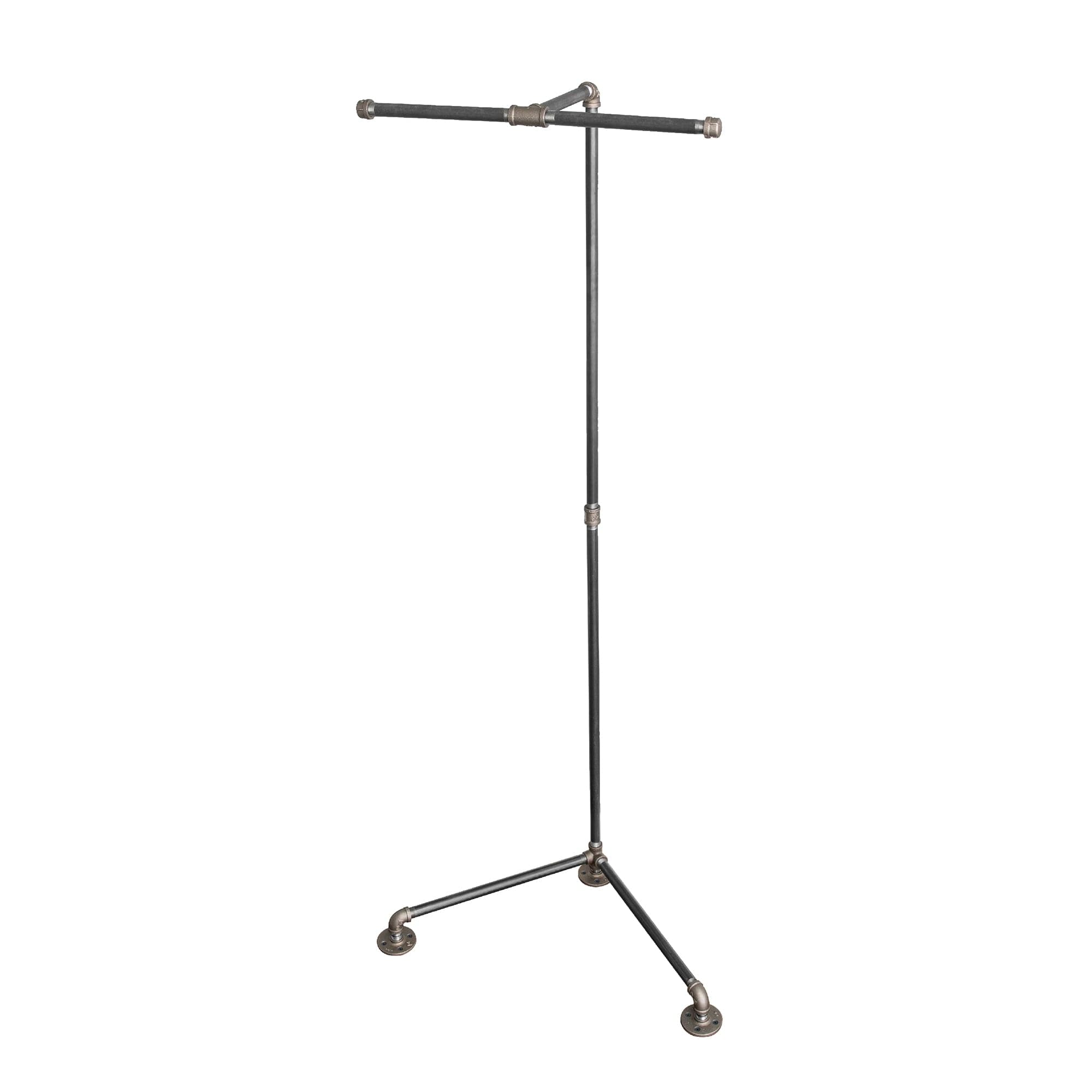 Freestanding Tee-Style Pipe Clothing Rack – Metal Sign Barn