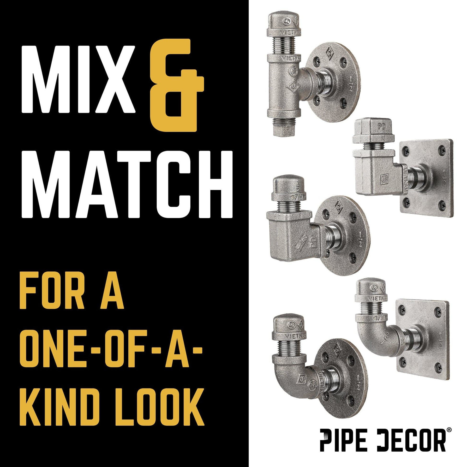 90 Degree Elbow Wall Hook Kit (2 Pack)