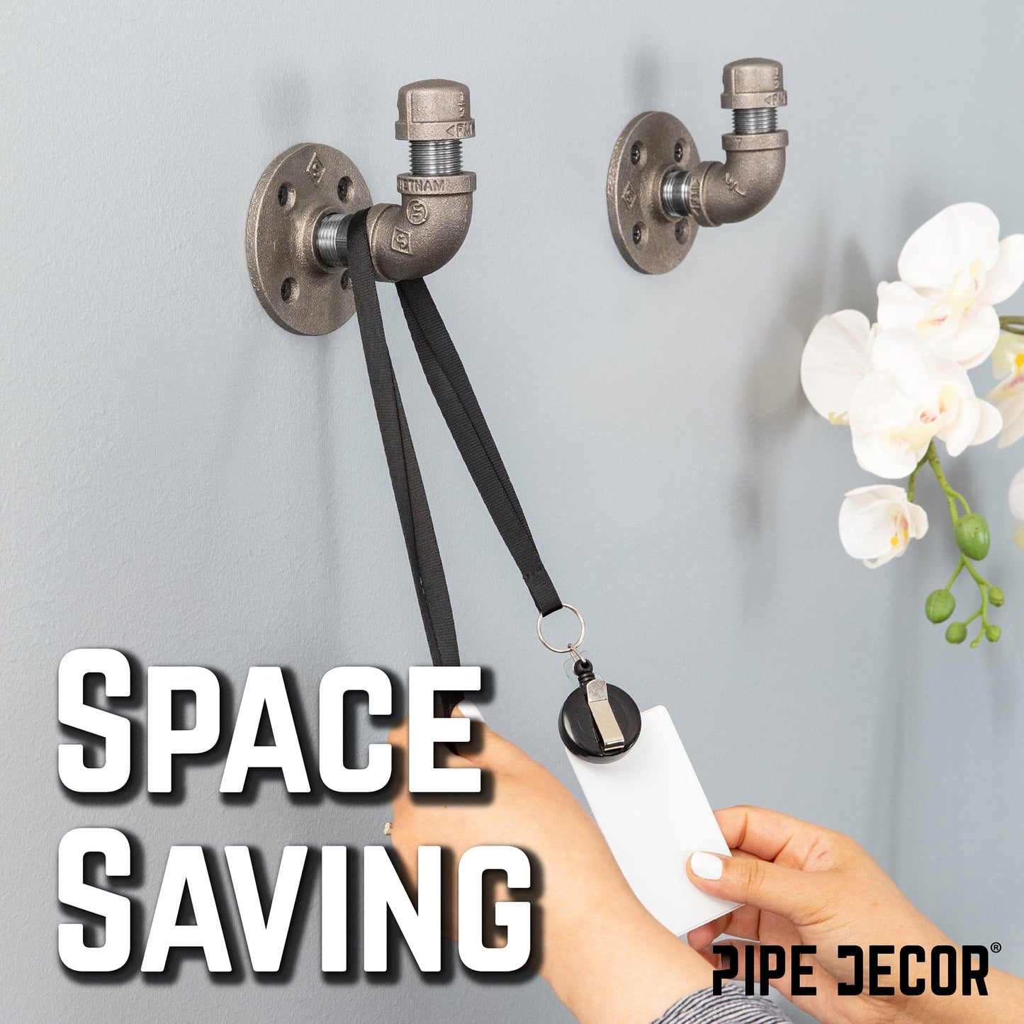 90 Degree Elbow Wall Hook Kit (2 Pack)