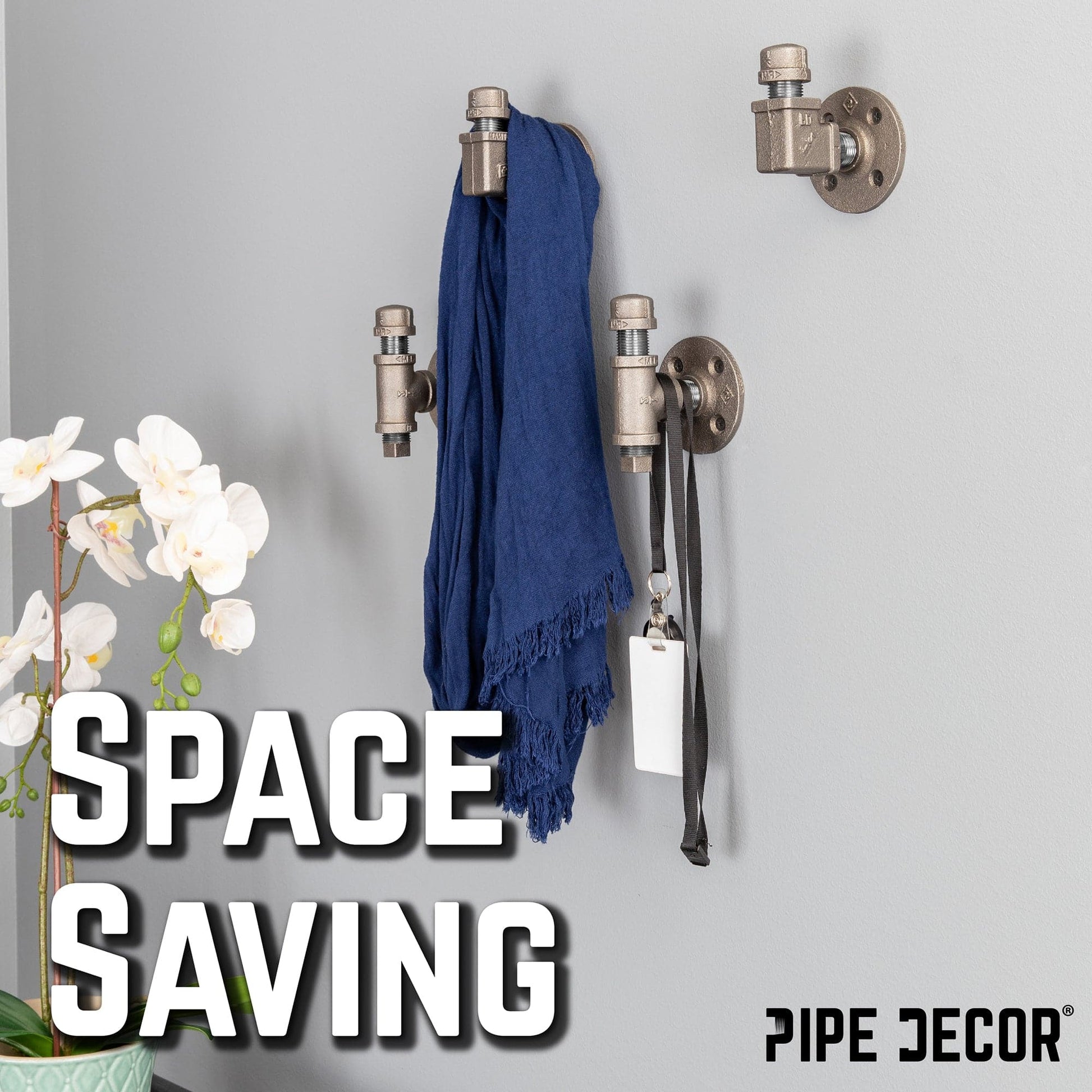 Tee-Shaped Wall Hook Kit (2 Pack)