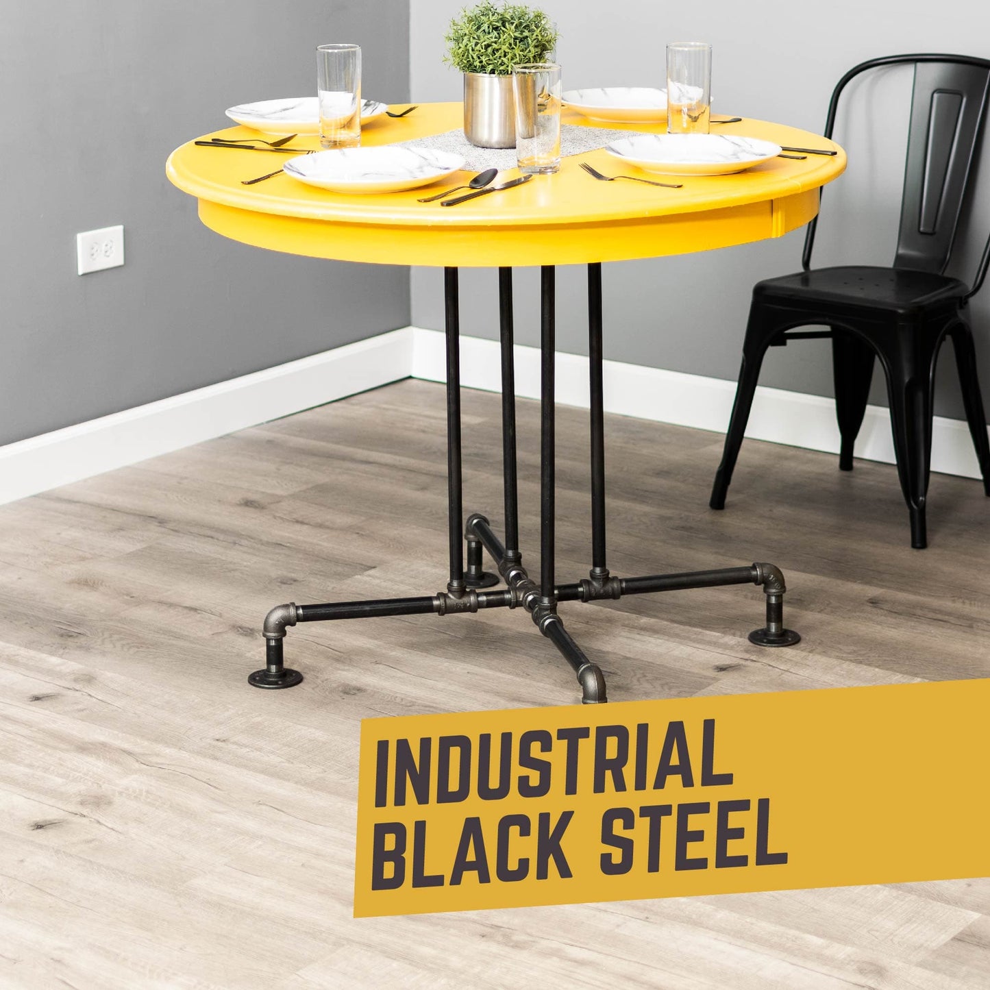 Blackjack Kitchen Table By PIPE DECOR