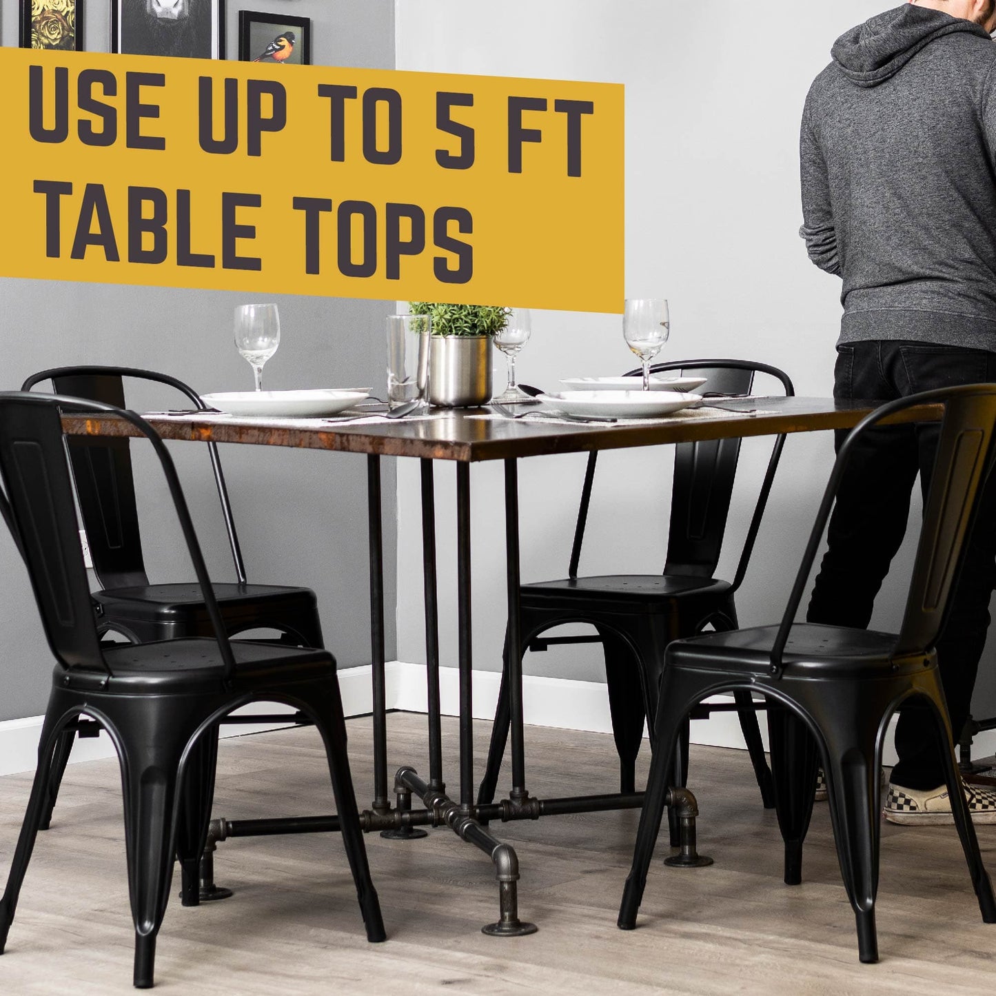 Blackjack Kitchen Table By PIPE DECOR