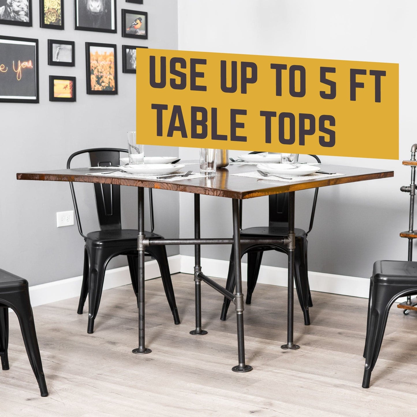 Solitaire Kitchen Table By PIPE DECOR
