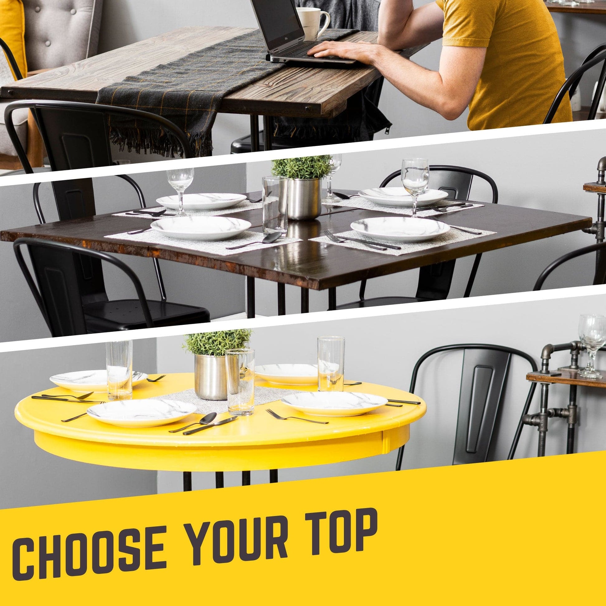 Solitaire Kitchen Table By PIPE DECOR