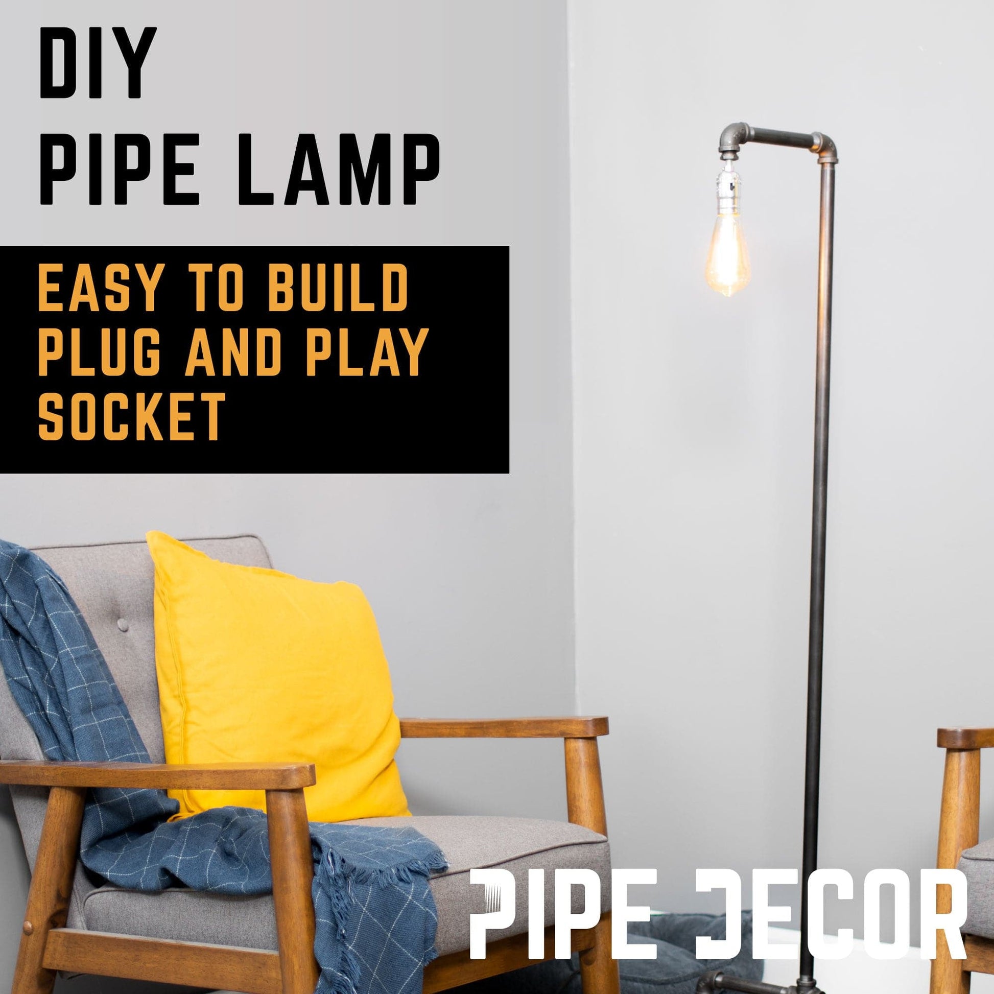 Reader Floor Lamp By PIPE DECOR