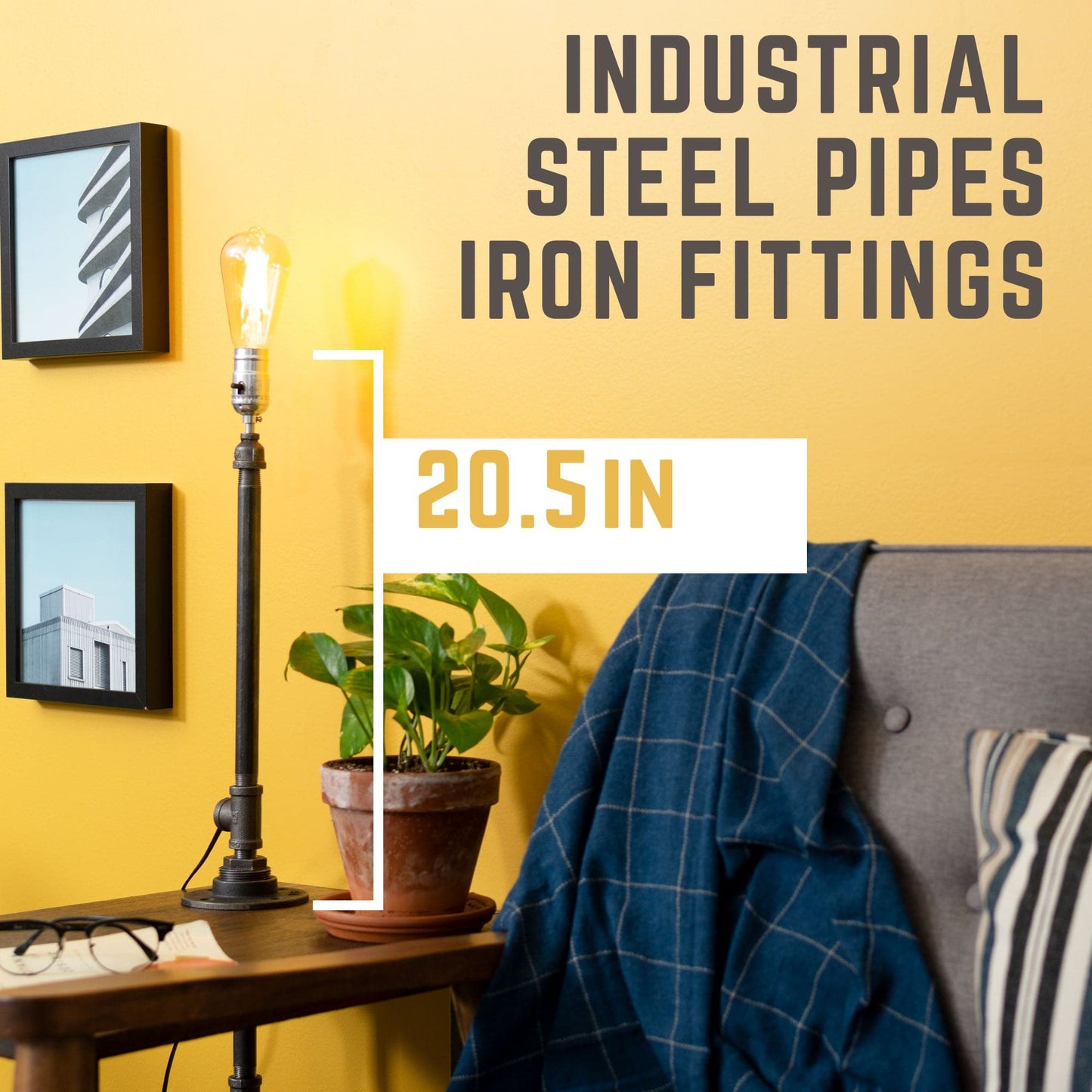 Torch Table Lamp By PIPE DECOR