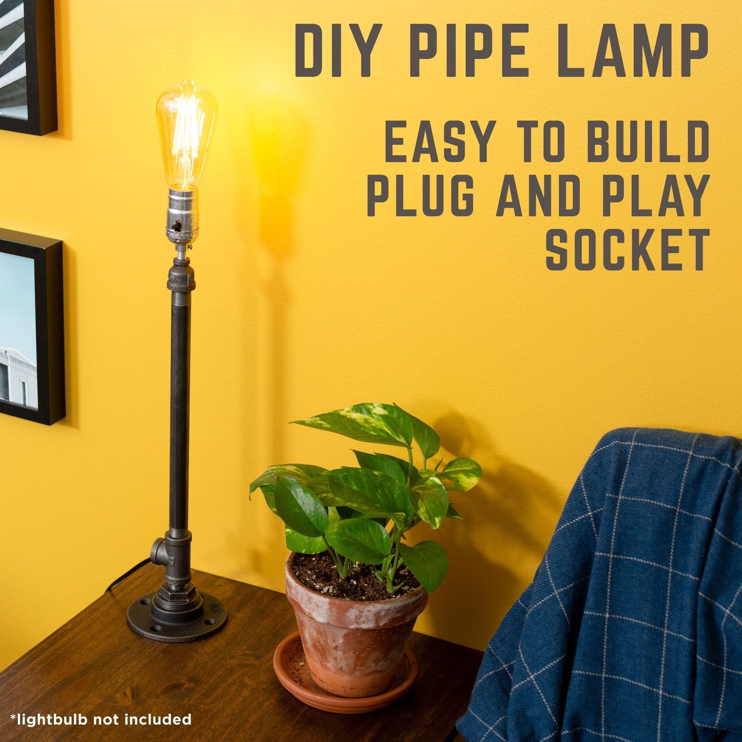 Torch Table Lamp By PIPE DECOR