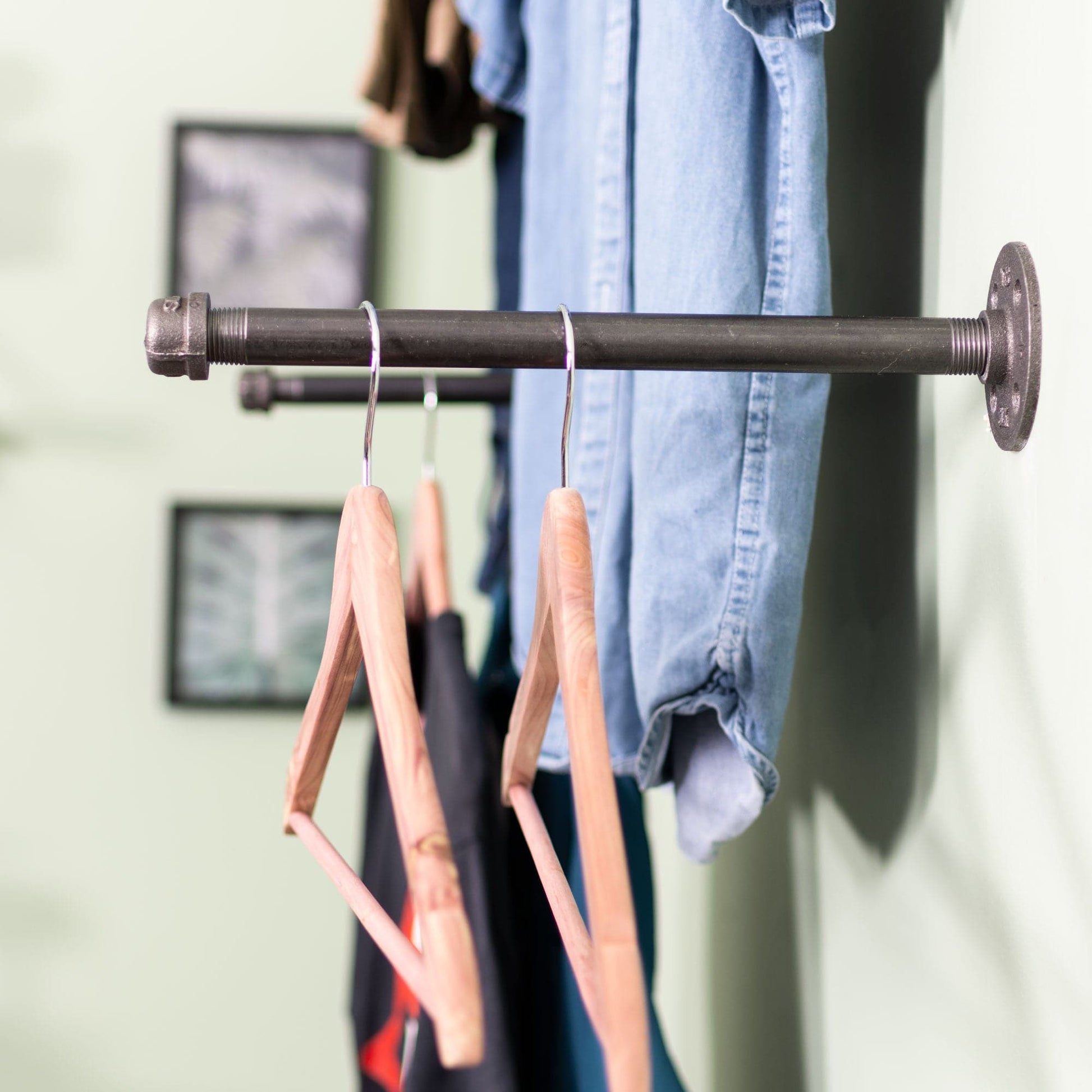 1/2 in. x 12 in. Clothing Hanging Bracket Kit, 4 Pack