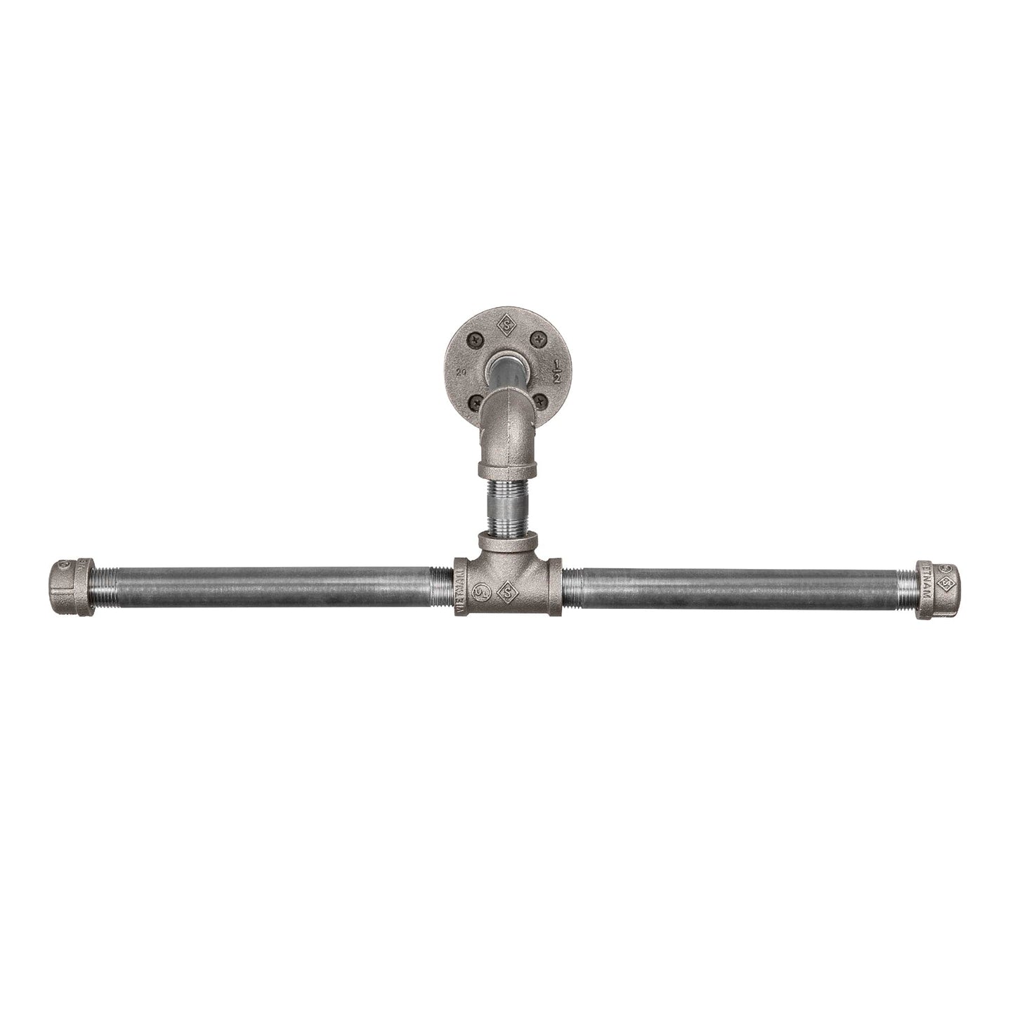 Wall-Mounted Tee-Style Pipe Clothing Rack