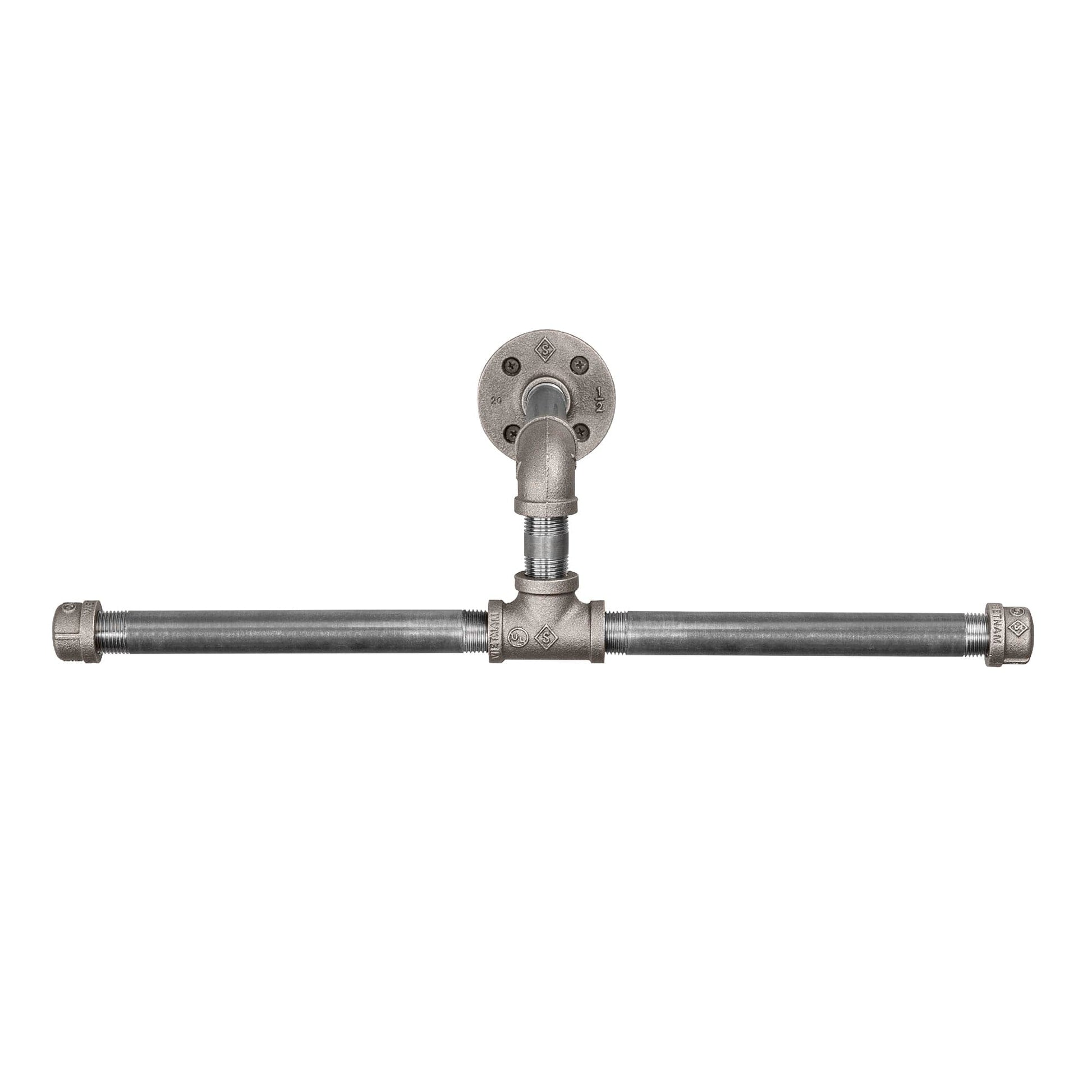 Wall-Mounted Tee-Style Pipe Clothing Rack