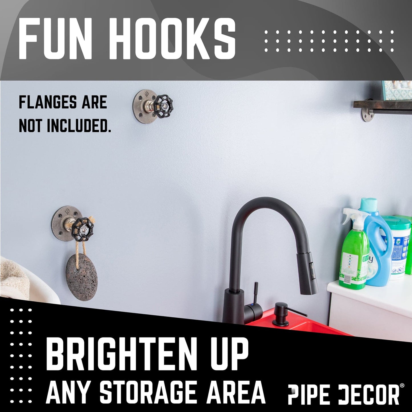 Black Industrial Spigot Handle (2-Pack)