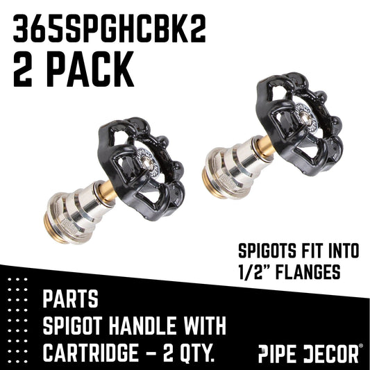 Black Industrial Spigot Handle (2-Pack)