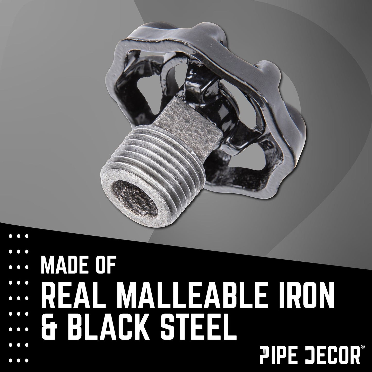 Black Industrial Spigot with Plug (2-Pack)