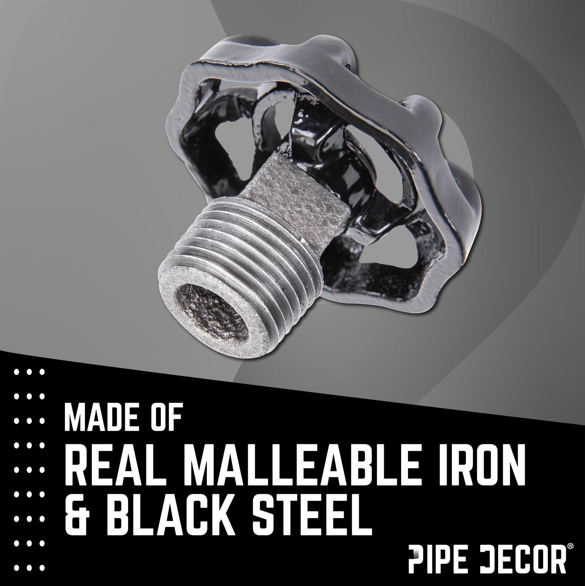 Black Industrial Spigot with Plug (2-Pack)