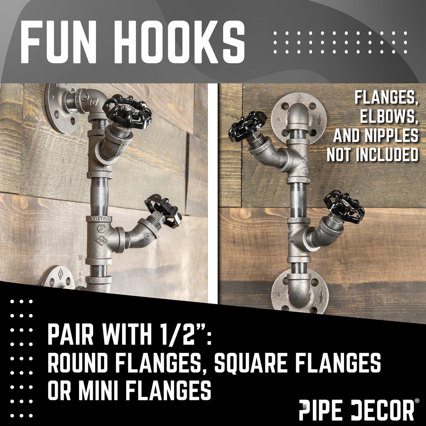 Black Industrial Spigot with Plug (2-Pack)