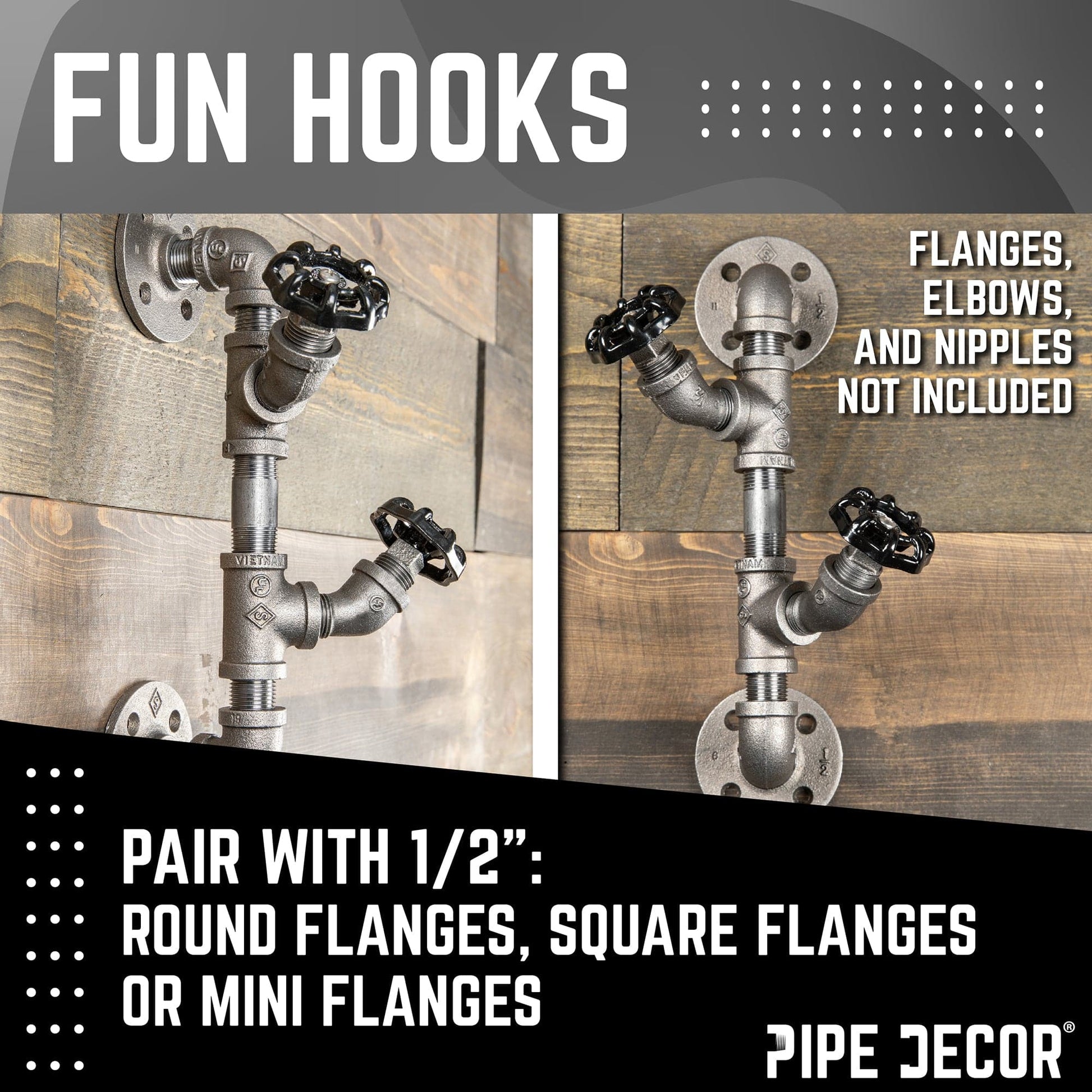 Black Industrial Spigot with Plug (2-Pack)