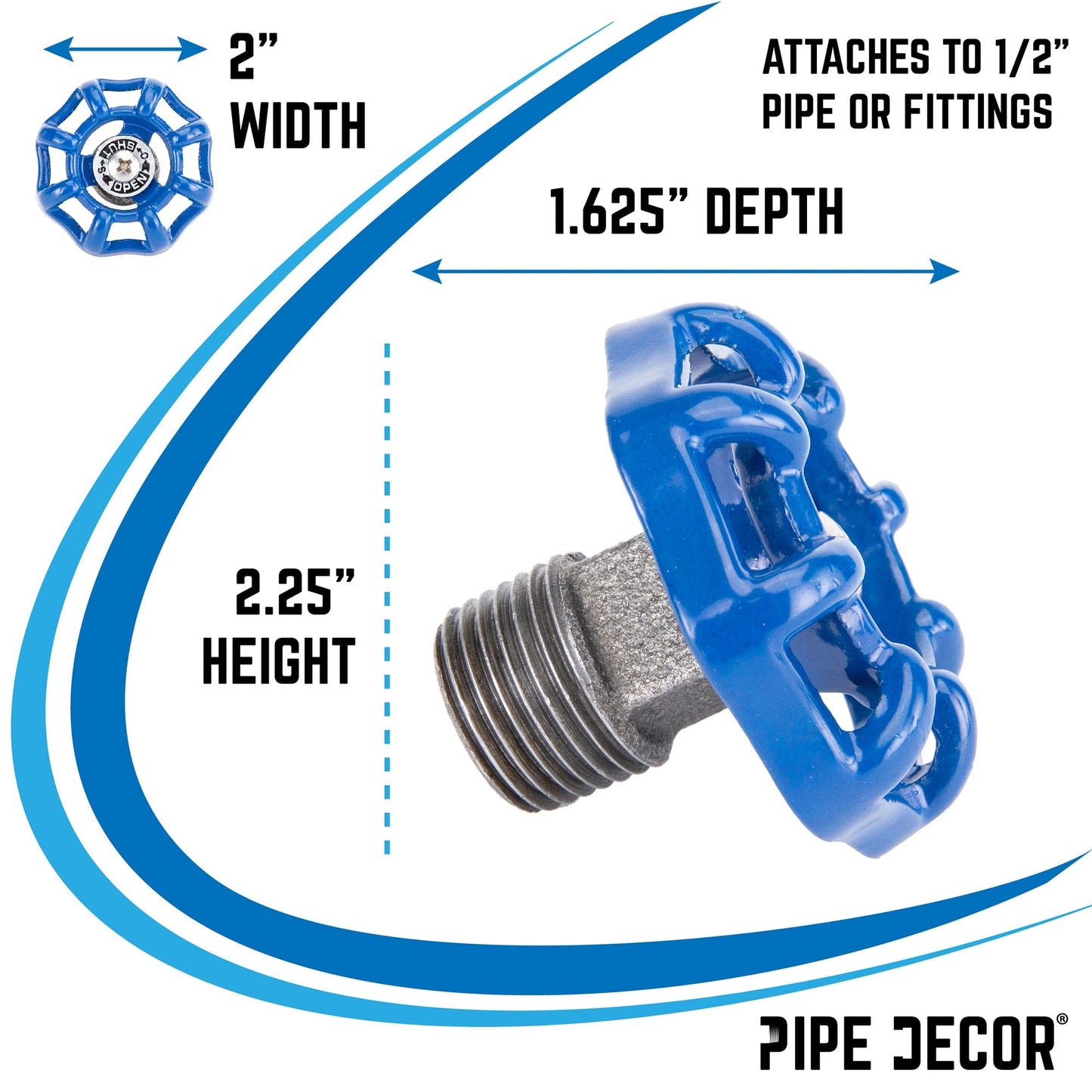 Blue Industrial Spigot with Plug (2-Pack)