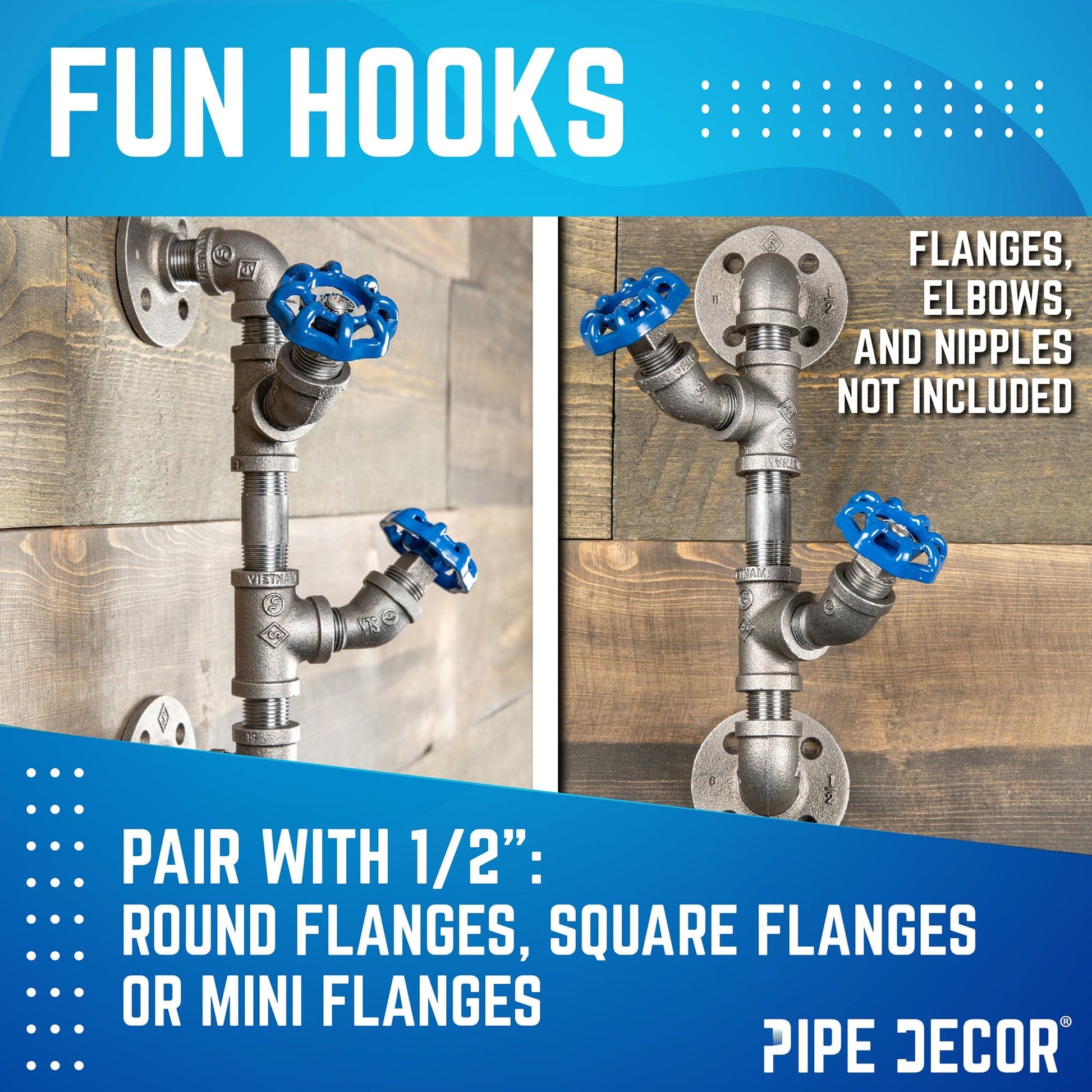 Blue Industrial Spigot with Plug (2-Pack)