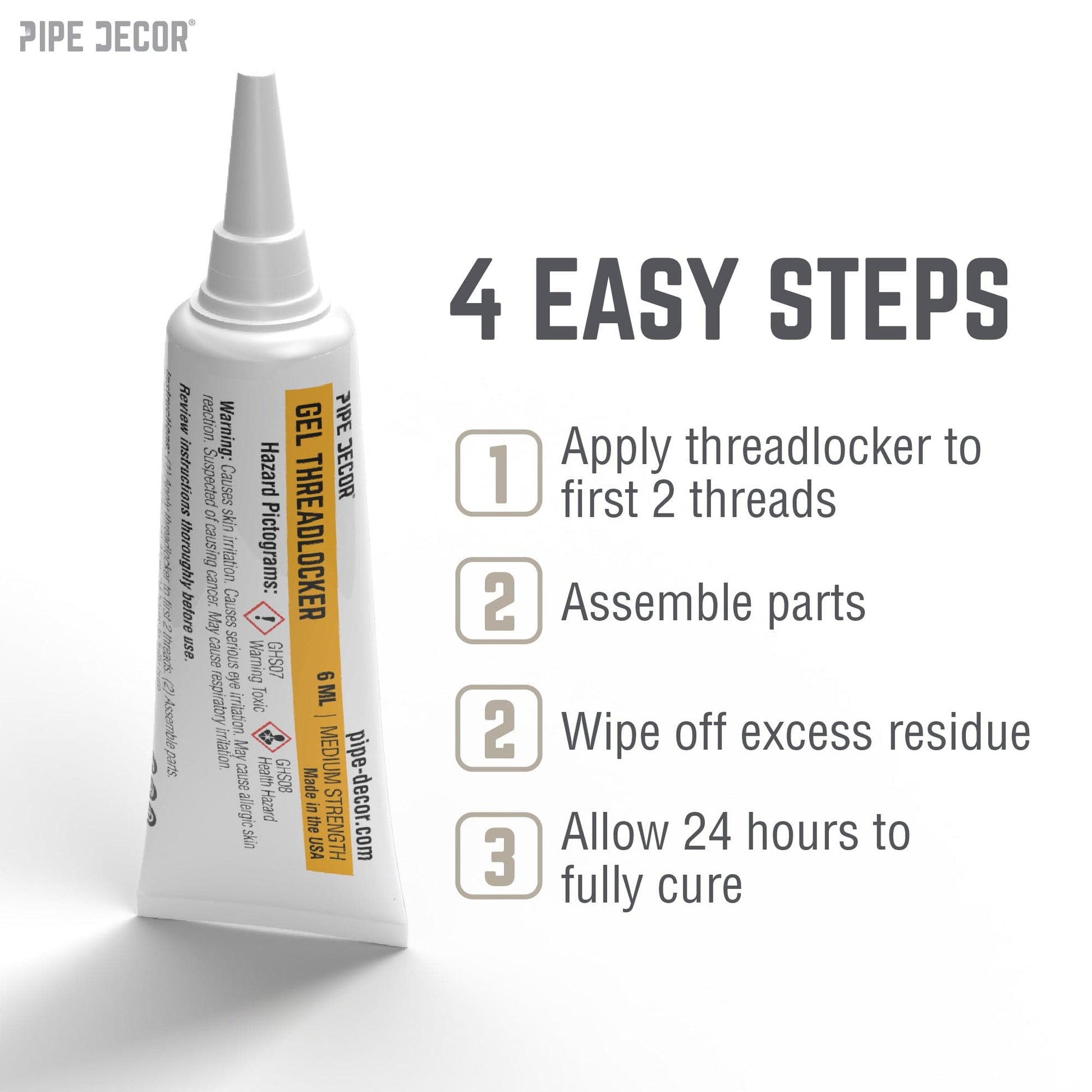 Threadlocker Gel Pipe Thread Sealant (3-Pack)