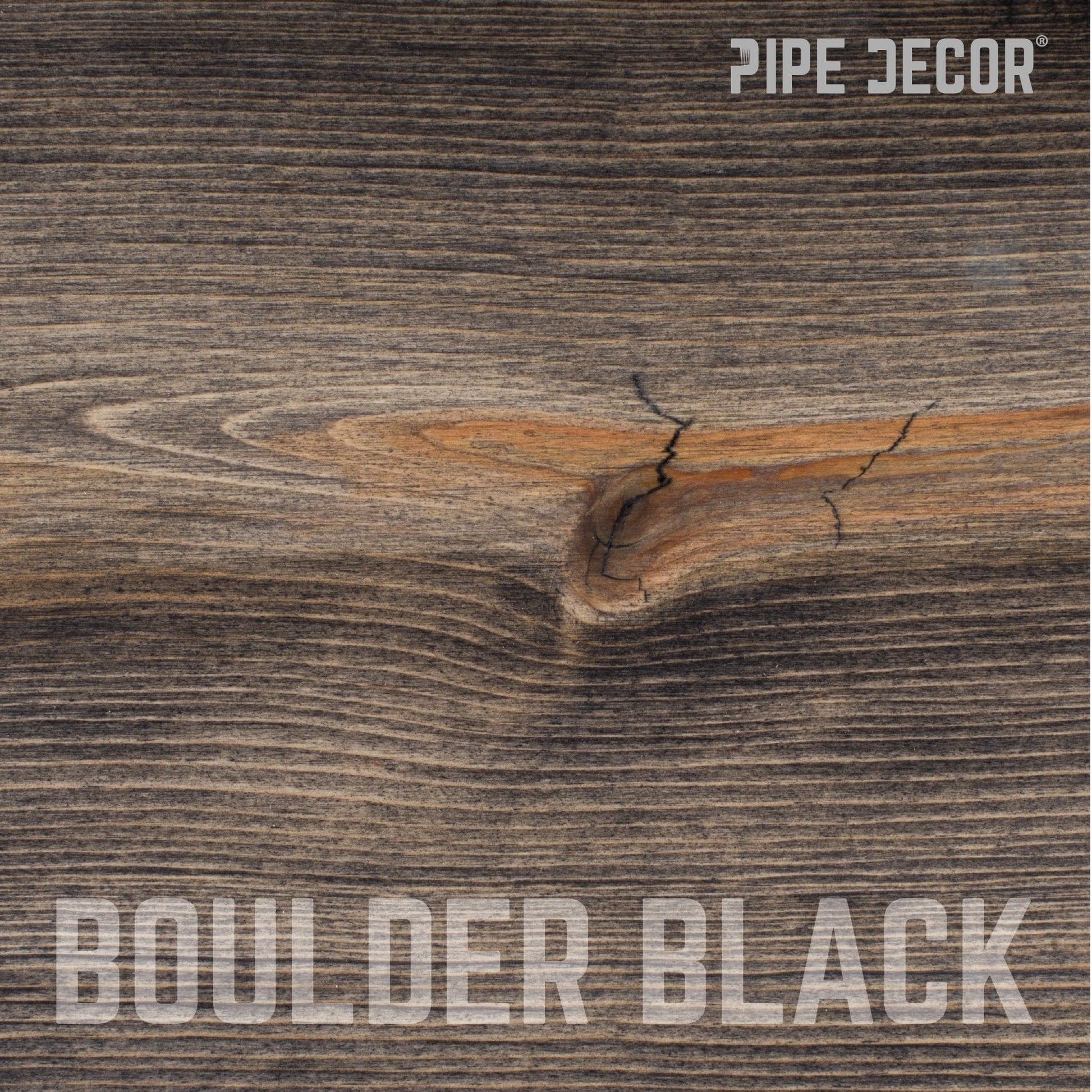 RESTORE Boulder Black 36 in. Wood Shelf (Wood Only)