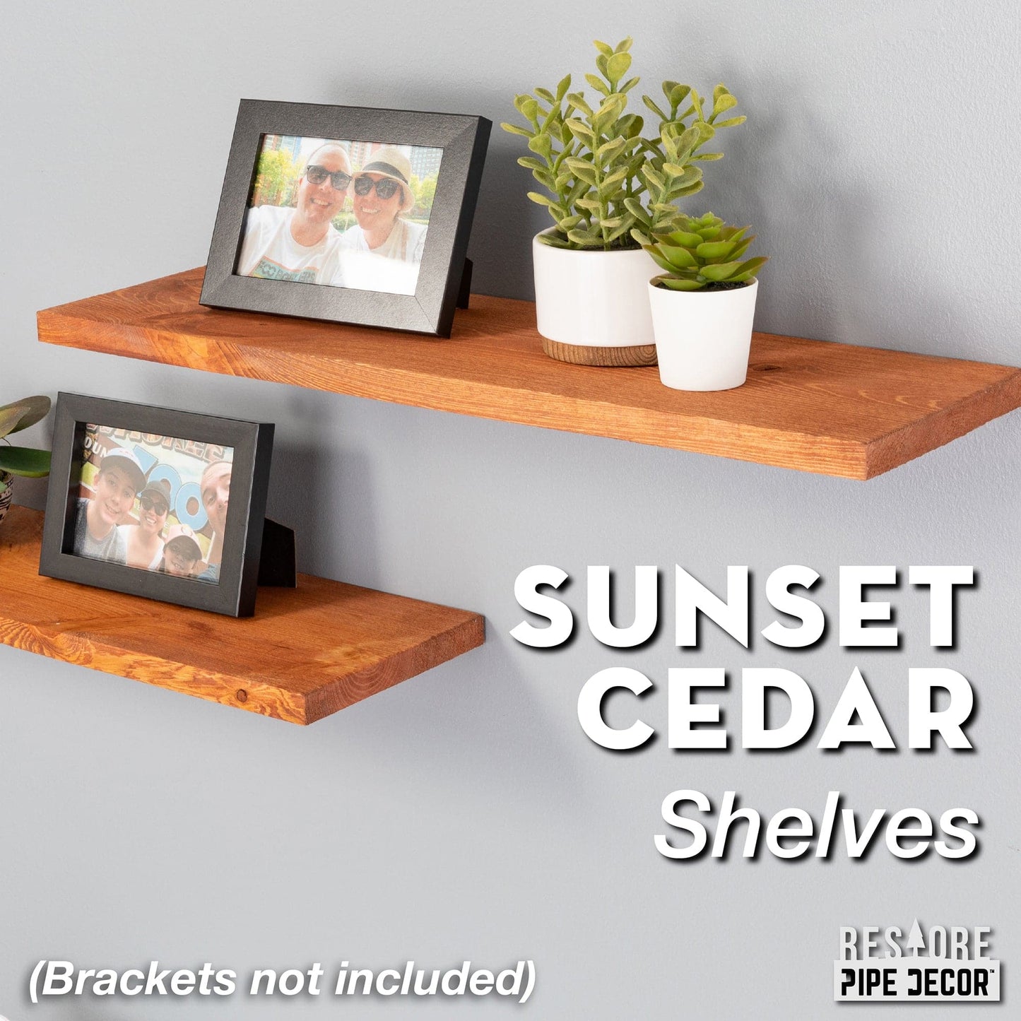 RESTORE Sunset Cedar 24 in. Wood Shelf (Wood Only)