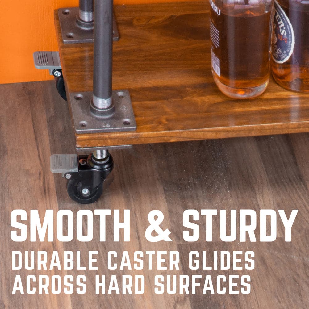 Swivel Caster Wheels for 1" Pipe (4-Pack)