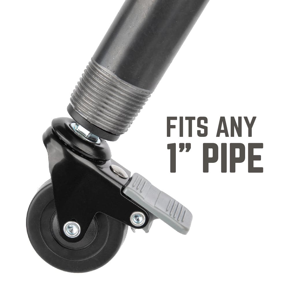 Swivel Caster Wheels for 1" Pipe (4-Pack)