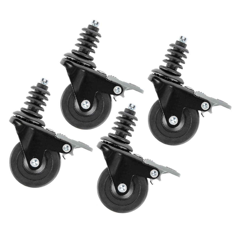 Swivel Caster Wheels for ¾" Pipe (4-Pack)