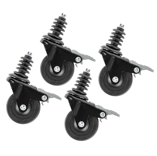 Swivel Caster Wheels for ¾" Pipe (4-Pack)
