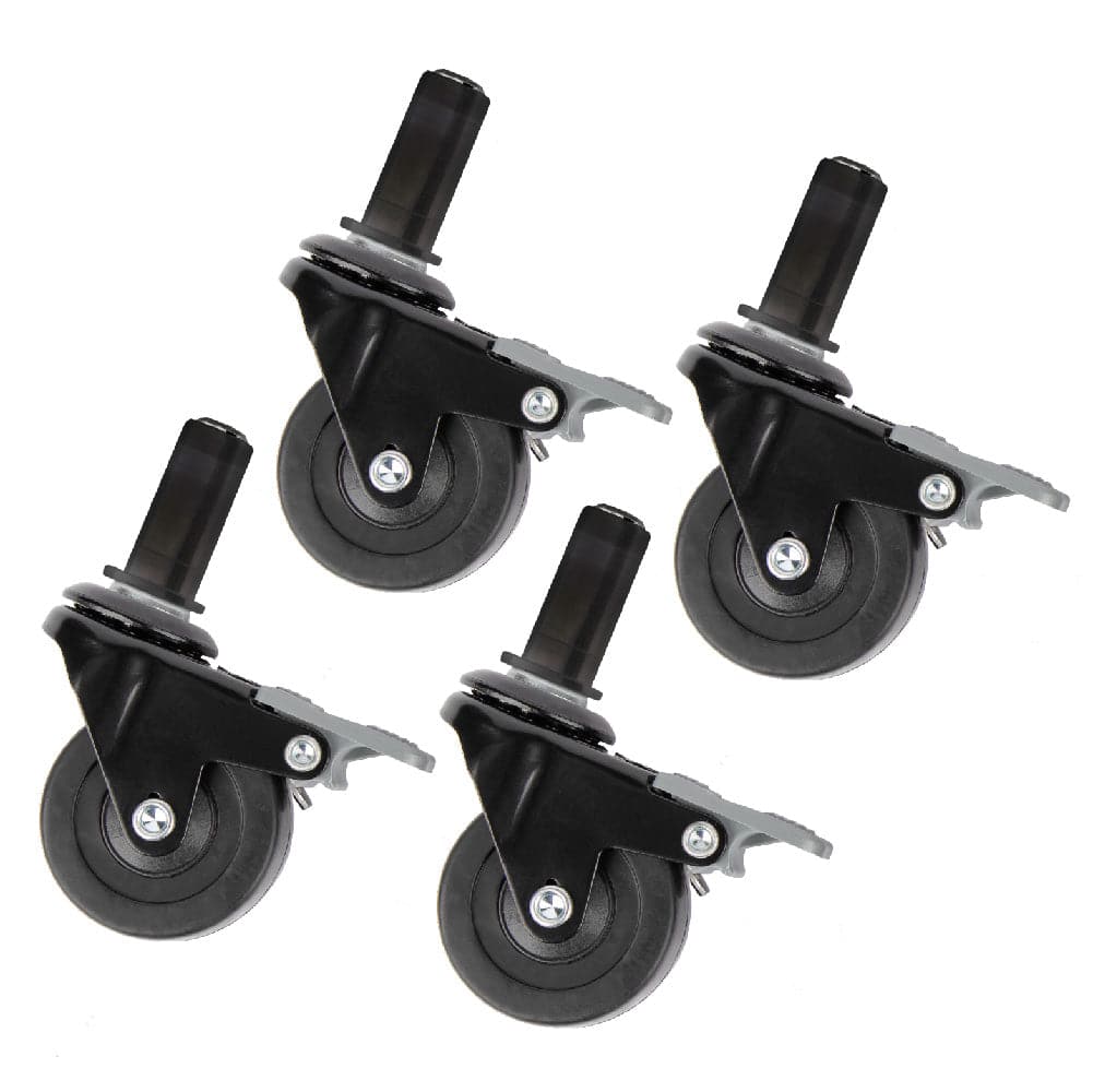 Swivel Caster Wheels for ½" Pipe (4-Pack)
