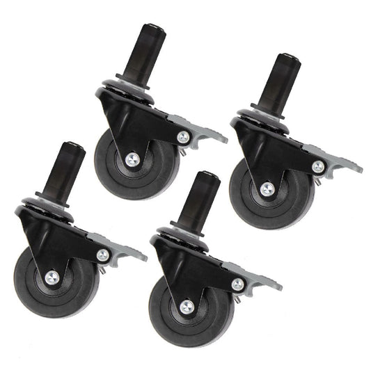 Swivel Caster Wheels for ½" Pipe (4-Pack)