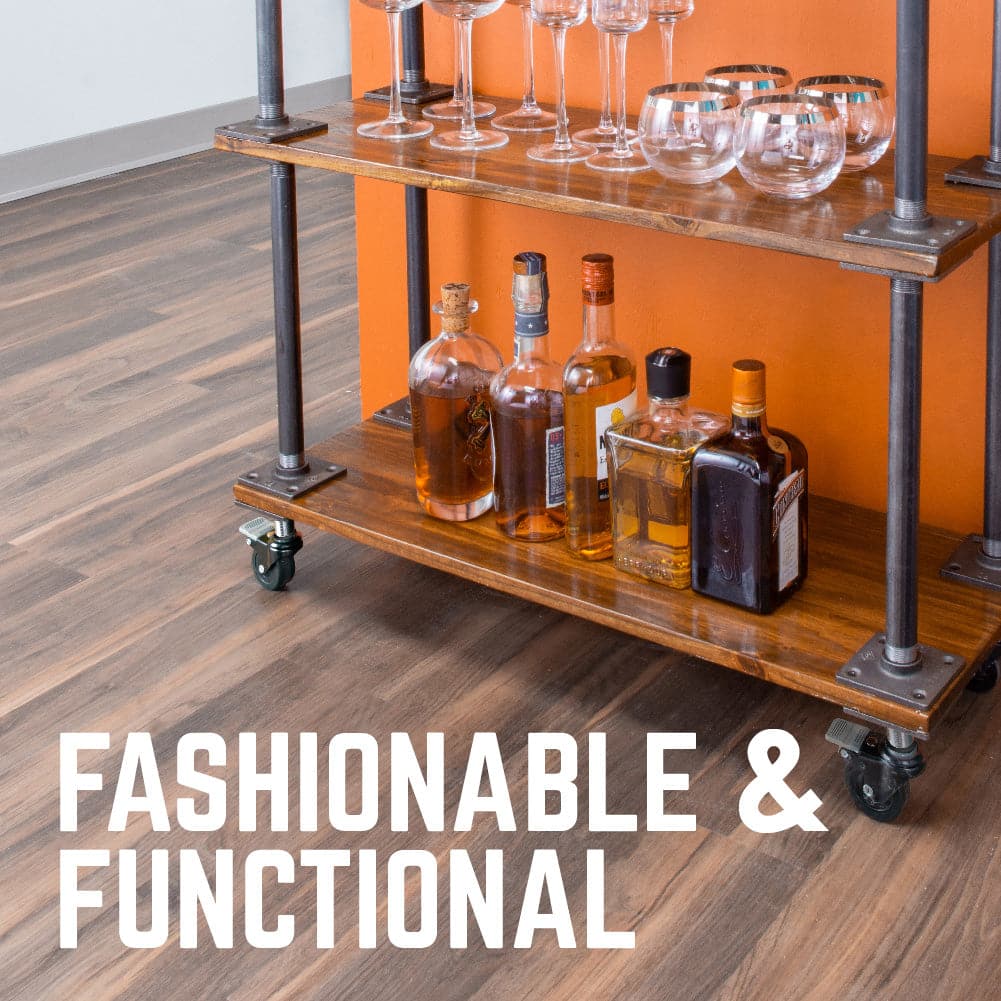 Swivel Caster Wheels for ½" Pipe (4-Pack)