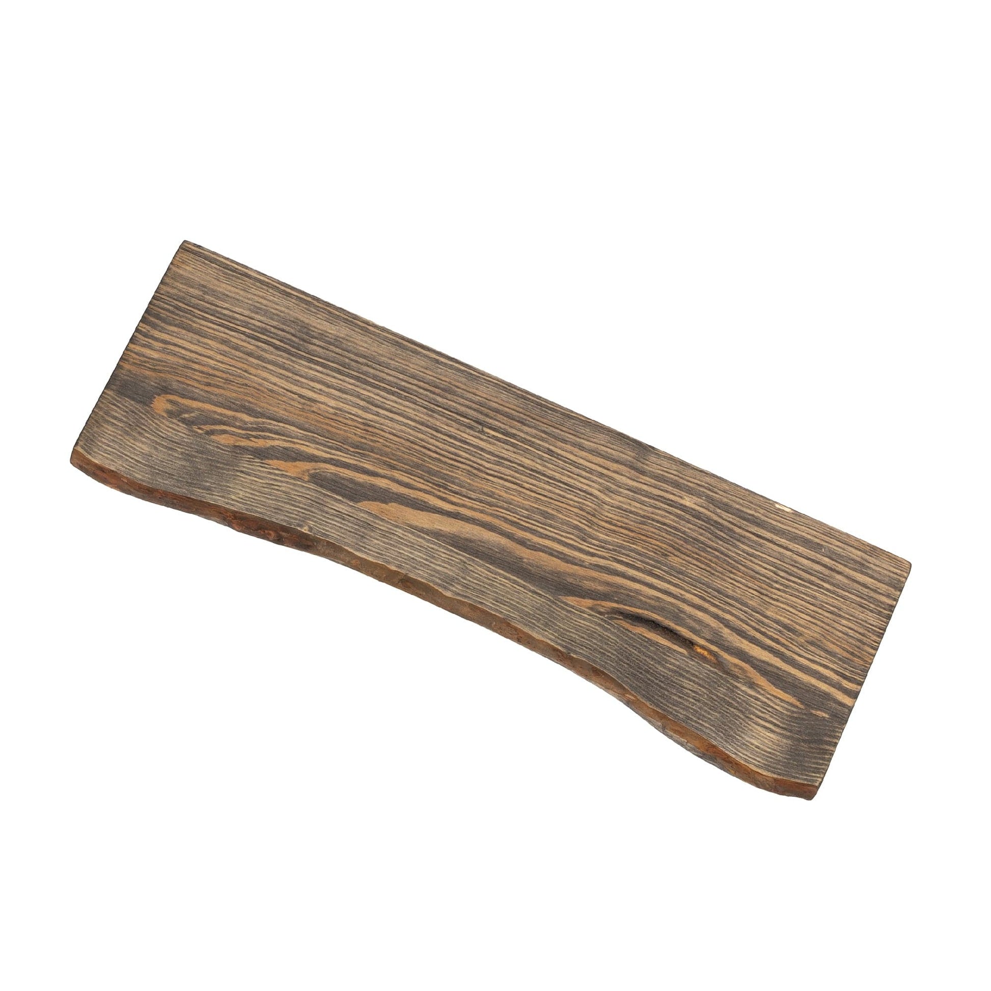 RESTORE Boulder Black 24 in. Live Edge Wood Shelf (Wood Only)