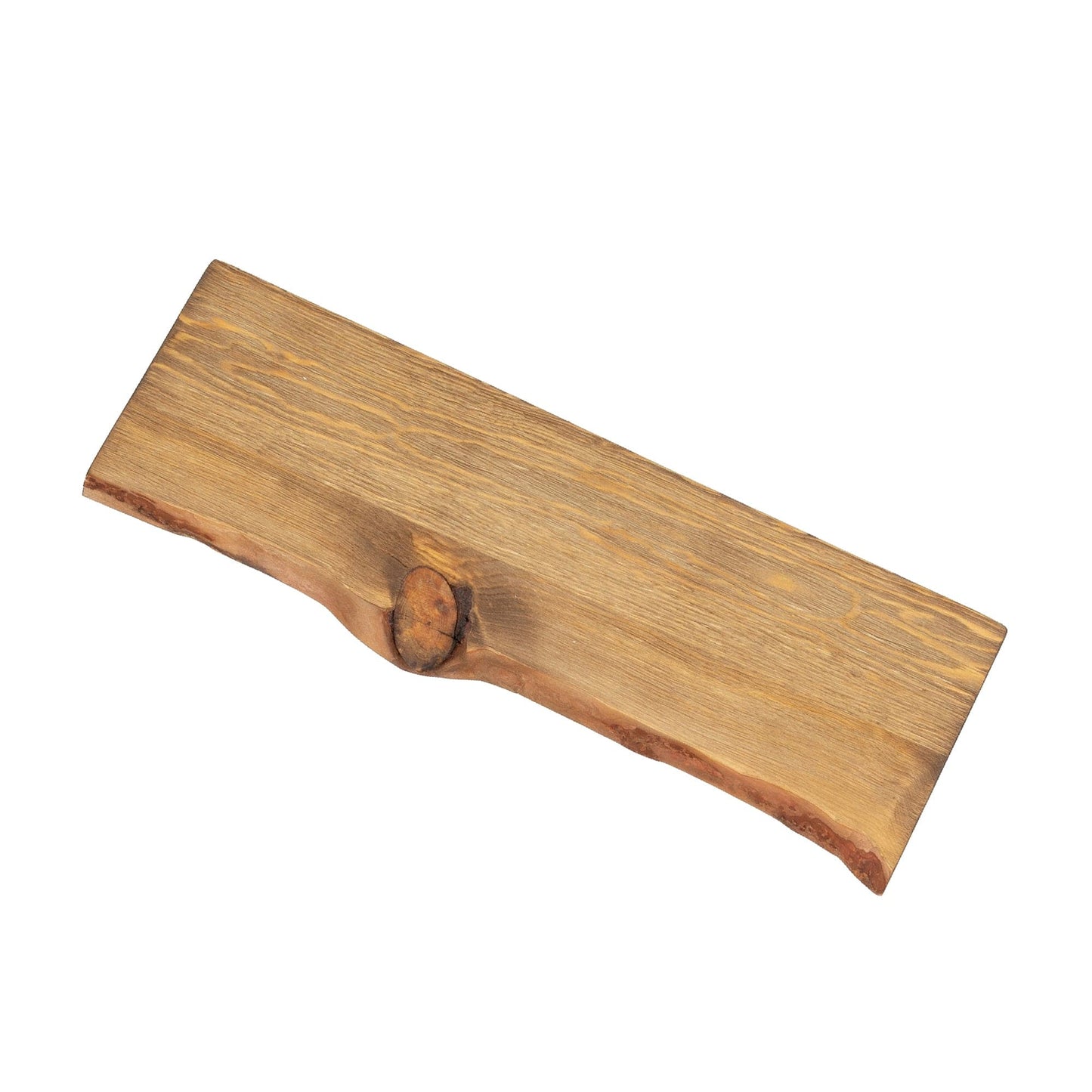 RESTORE Trail Brown 24 in. Live Edge Wood Shelf (Wood Only)