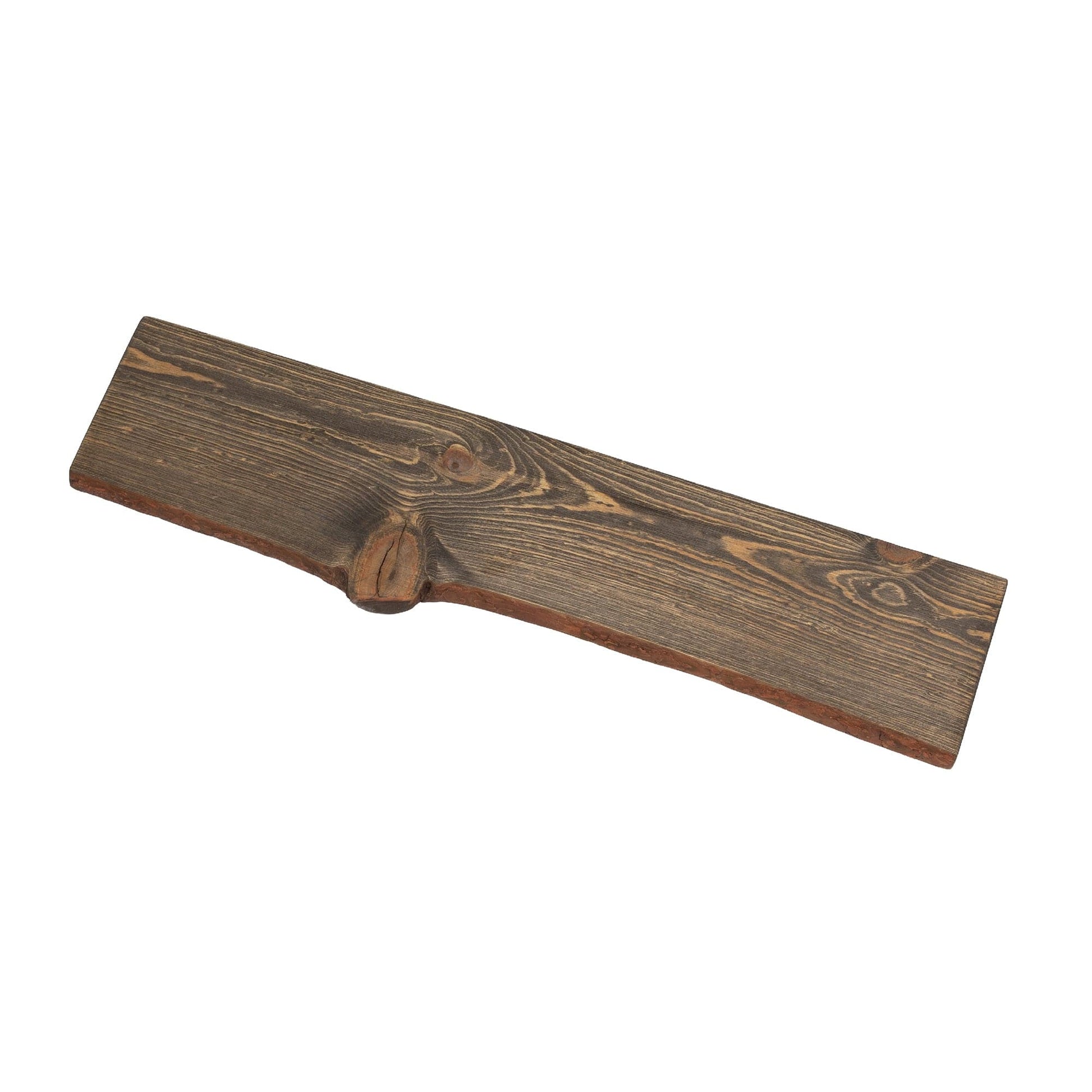 RESTORE Boulder Black 36 in. Live Edge Wood Shelf (Wood Only)