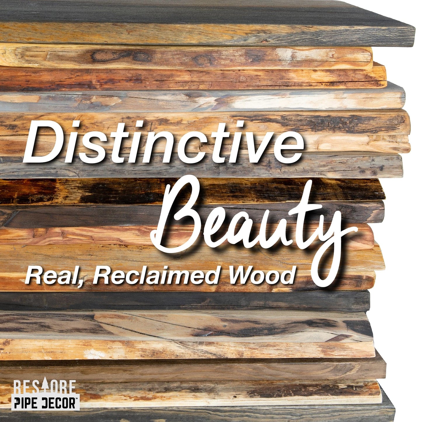 RESTORE Riverstone Grey 36 in. Live Edge Wood Shelf (Wood Only)