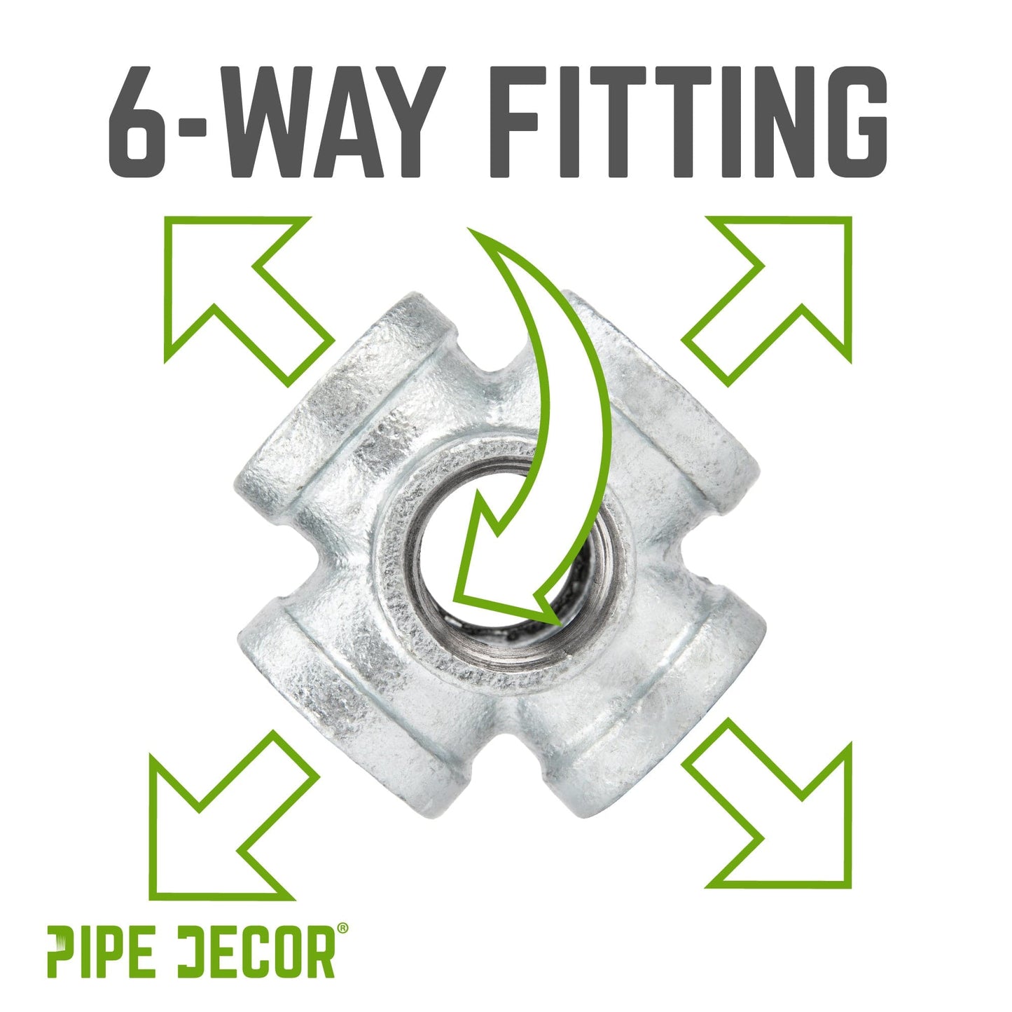 1 in. Galvanized 6-Way Fitting