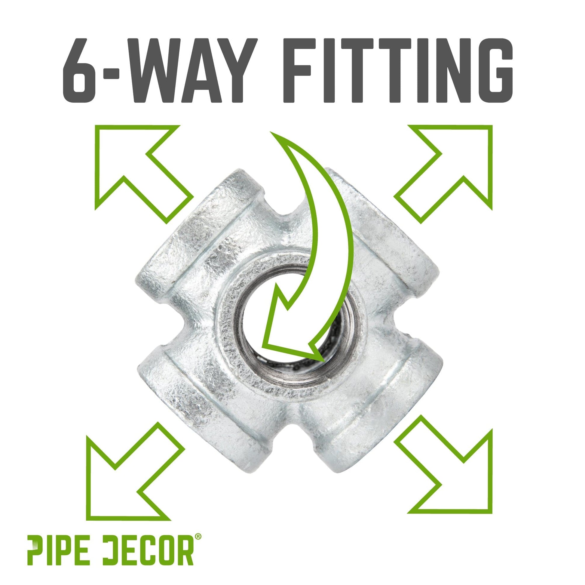 1 in. Galvanized 6-Way Fitting