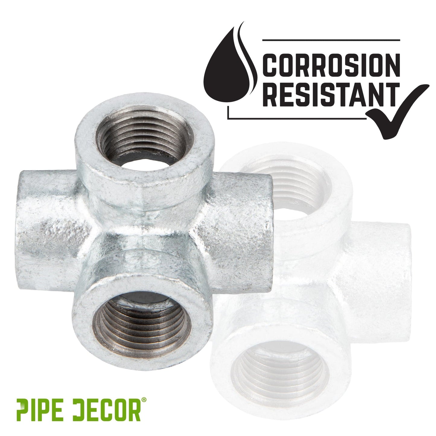 1/2 in. Galvanized 6-Way Fitting