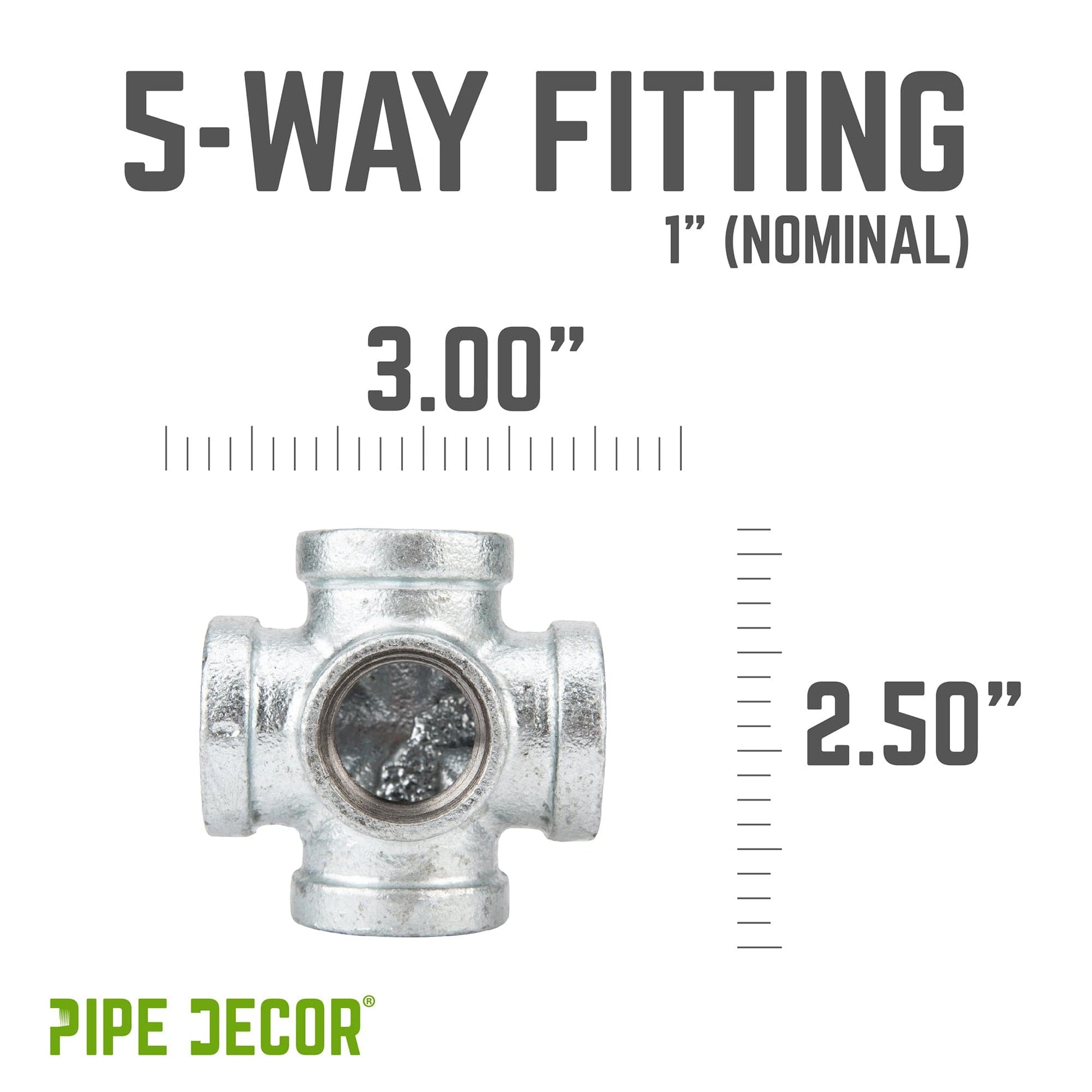 1 in. Galvanized 5-Way Fitting