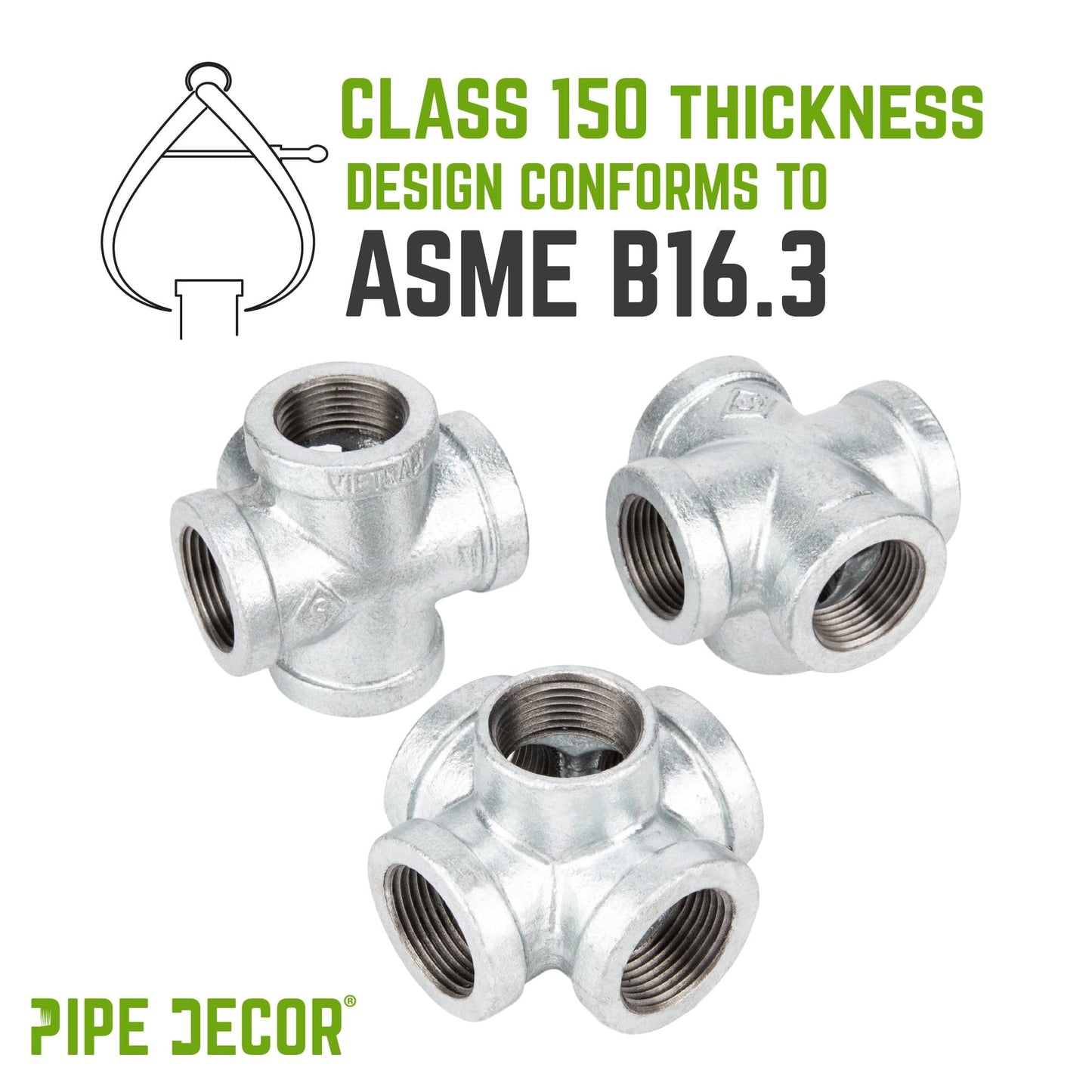 3/4 in. Galvanized 5-Way Fitting